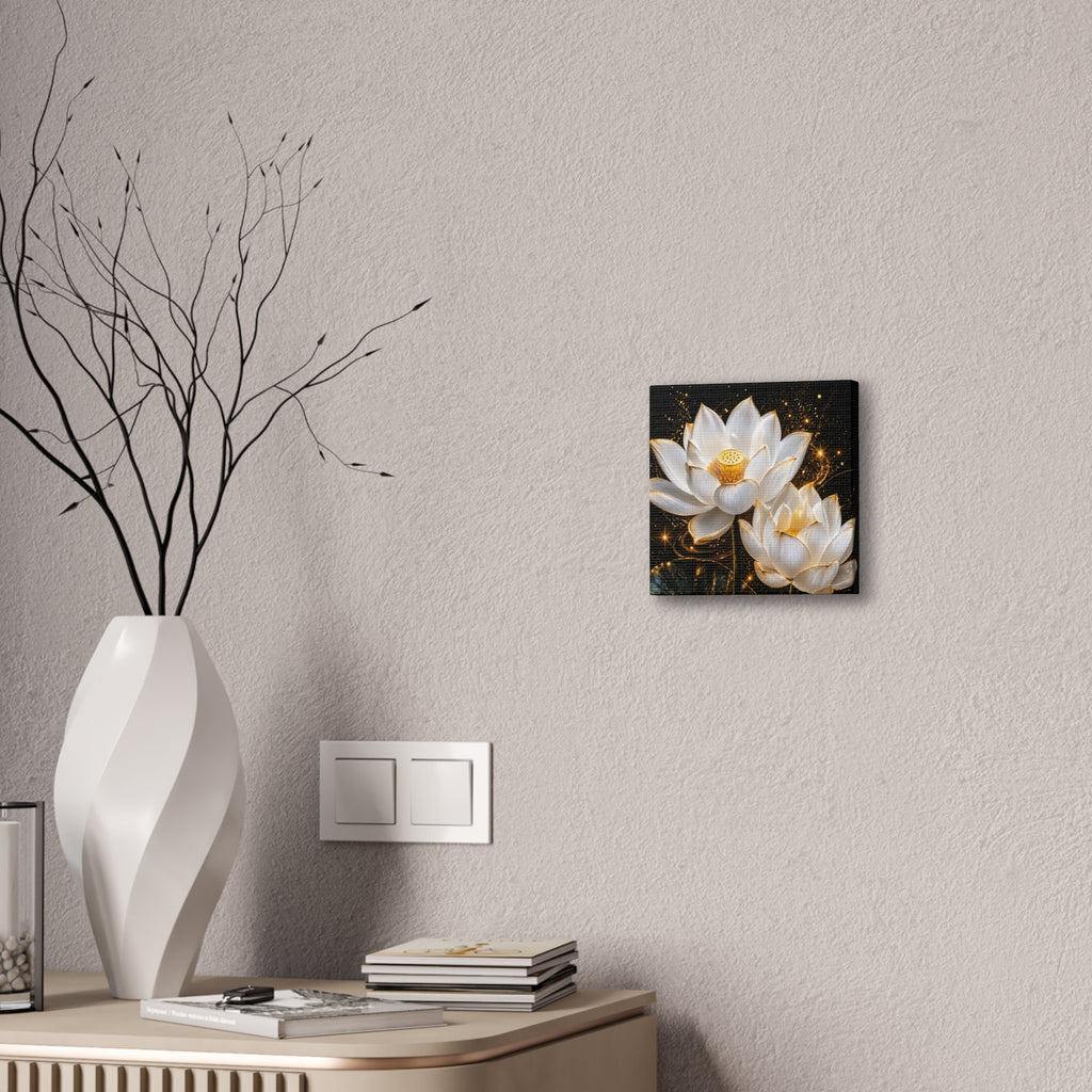 Golden Lotus Canvas Print