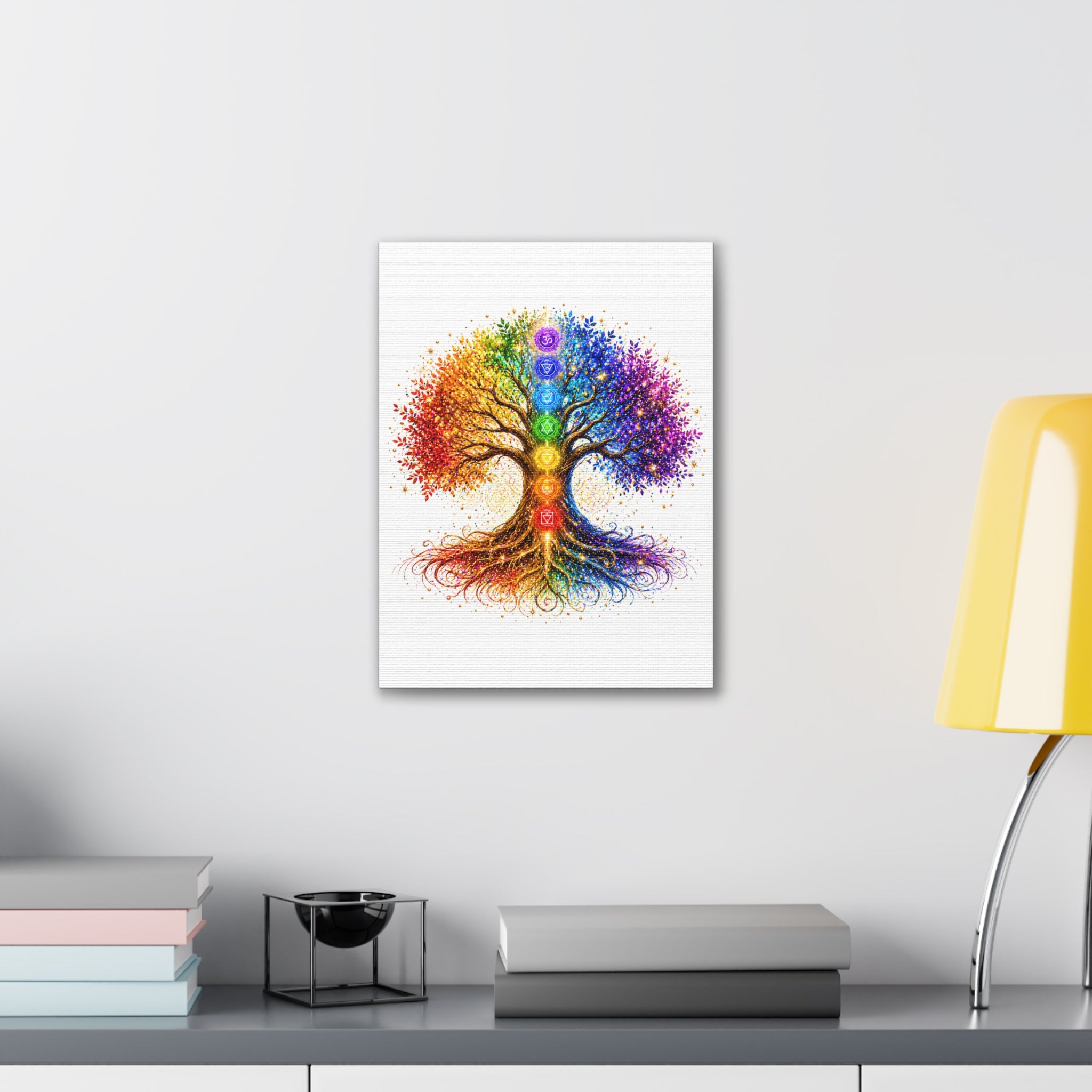 Chakra Tree Canvas Wall Art — Rainbow Spiritual Yoga Decor