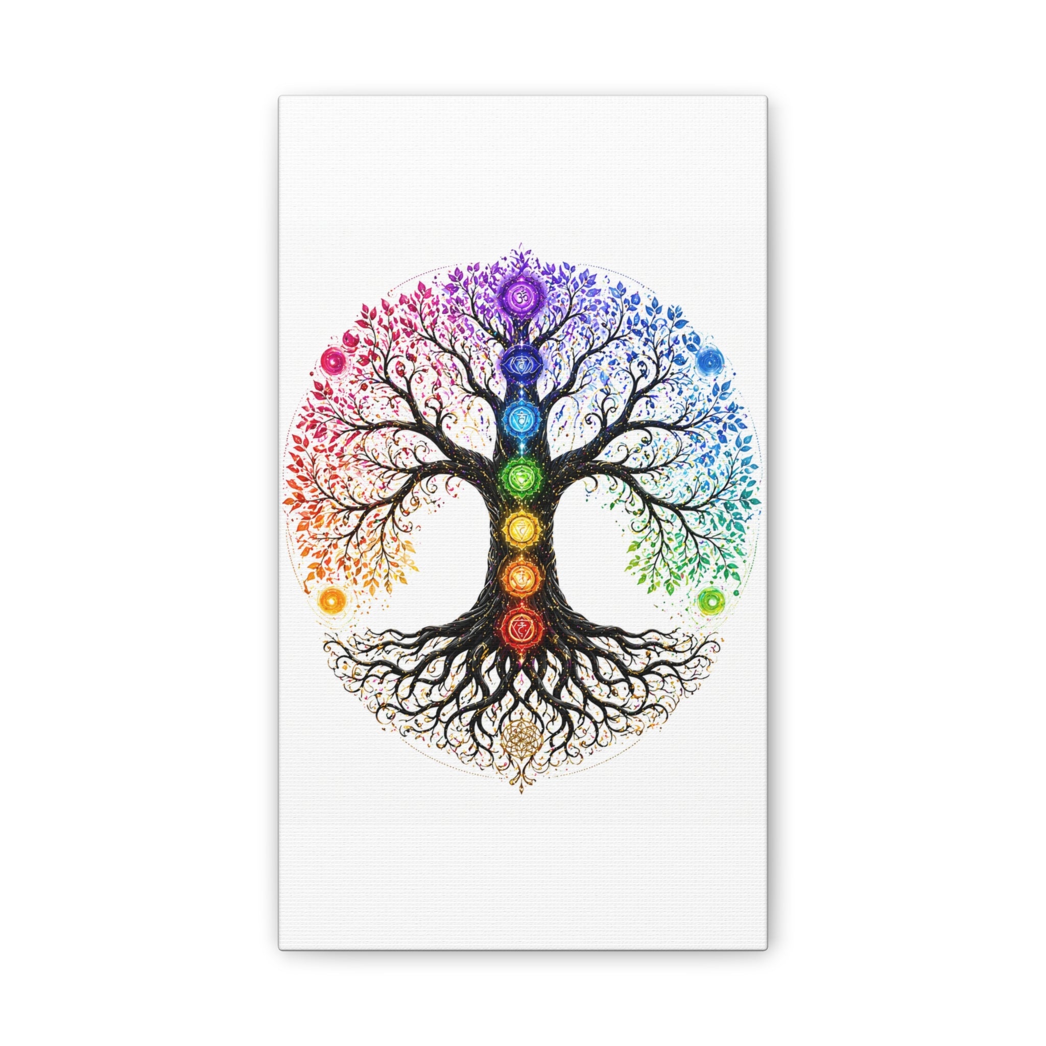Chakra Tree of Life Canvas Art — Rainbow Chakra Wall Print