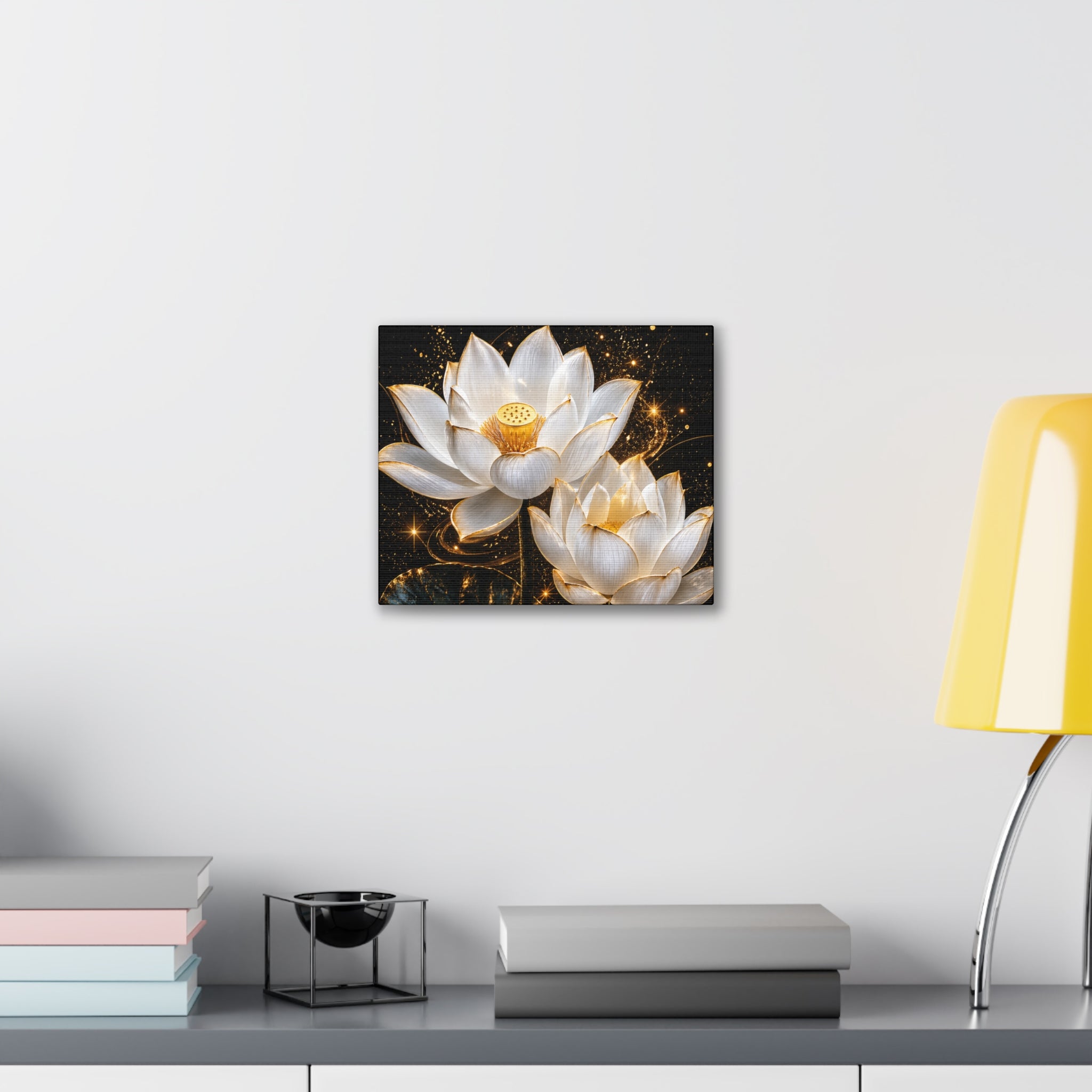 Golden Lotus Canvas Print