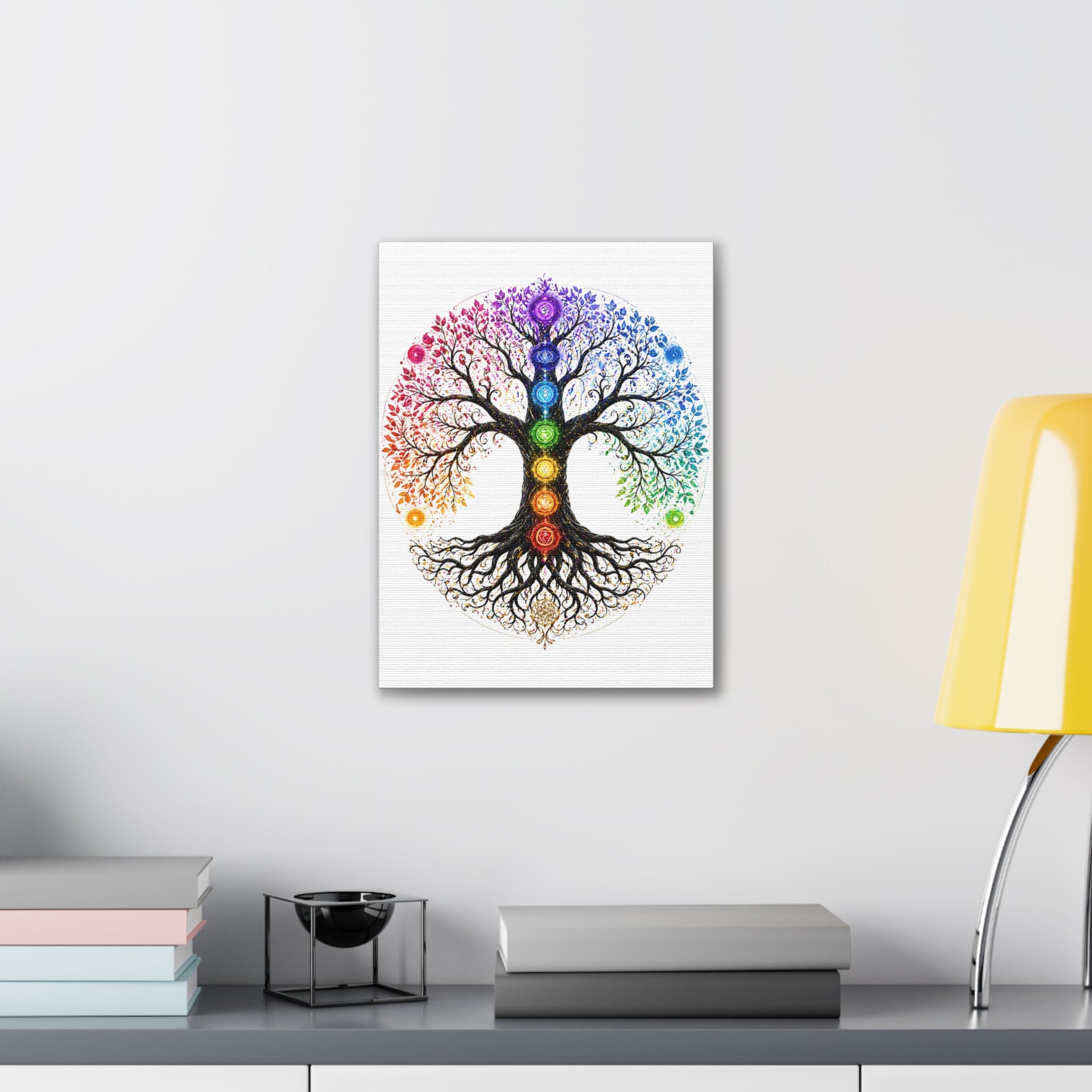 Chakra Tree of Life Canvas Art — Rainbow Chakra Wall Print