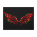 Red Angel Wings Canvas Print — Dramatic Gothic Wall Art