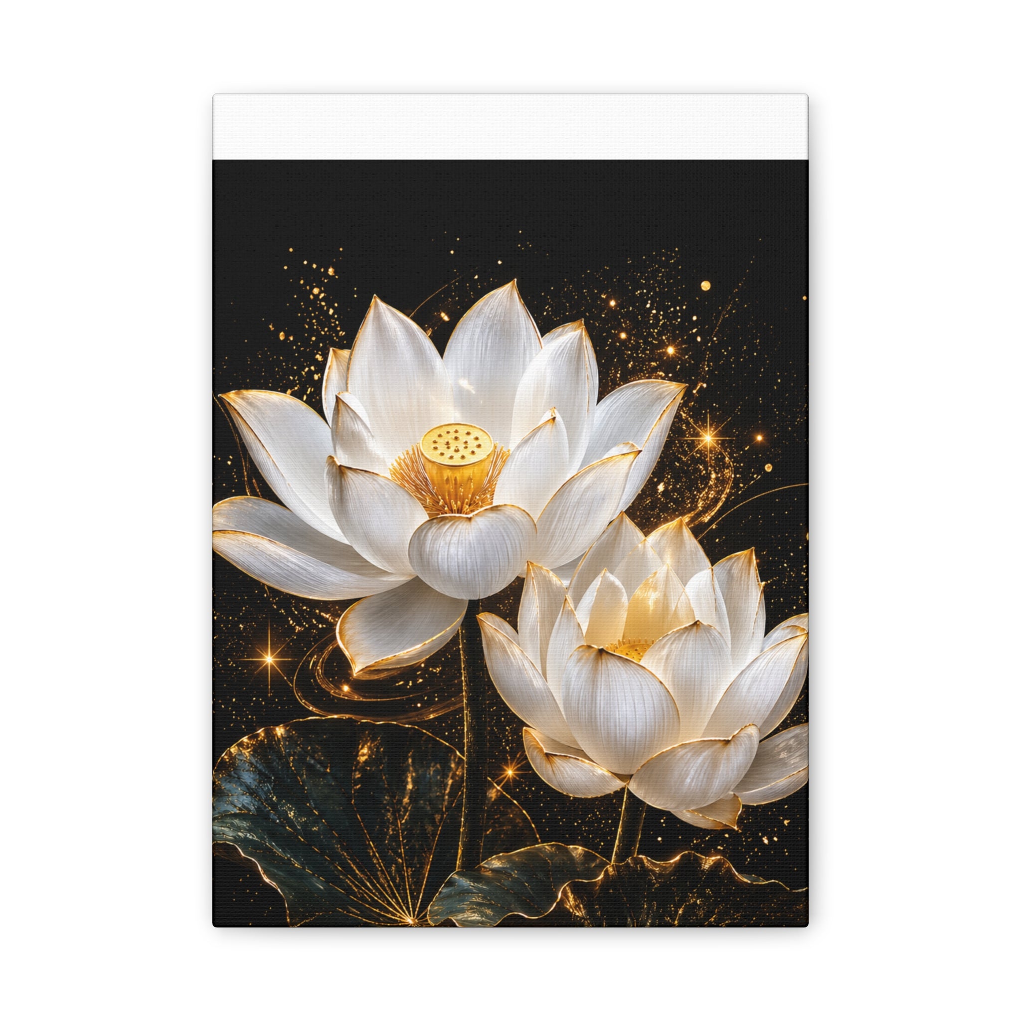 Golden Lotus Canvas Print