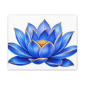 Blue Lotus Canvas Wall Art — Stretched Matte Floral Print