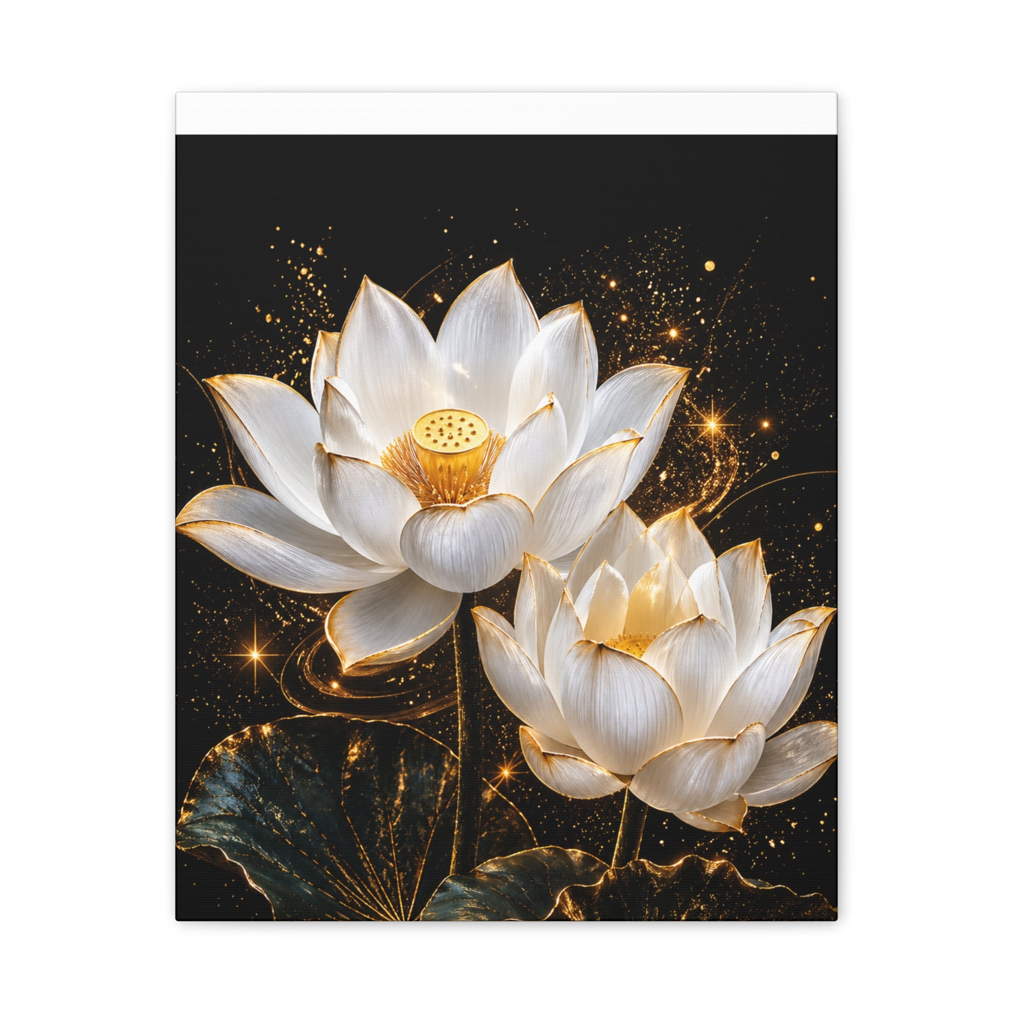 Golden Lotus Canvas Print