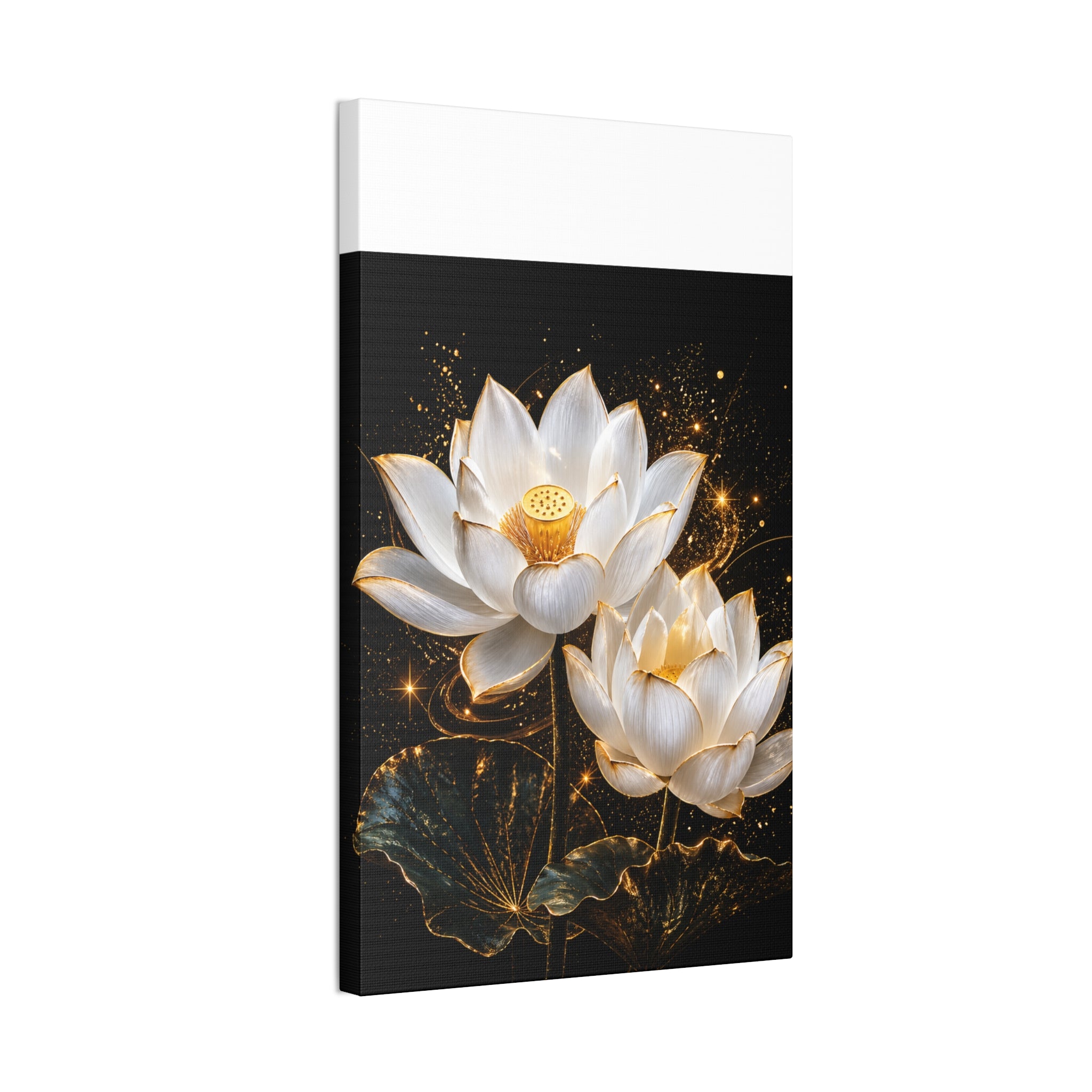 Golden Lotus Canvas Print