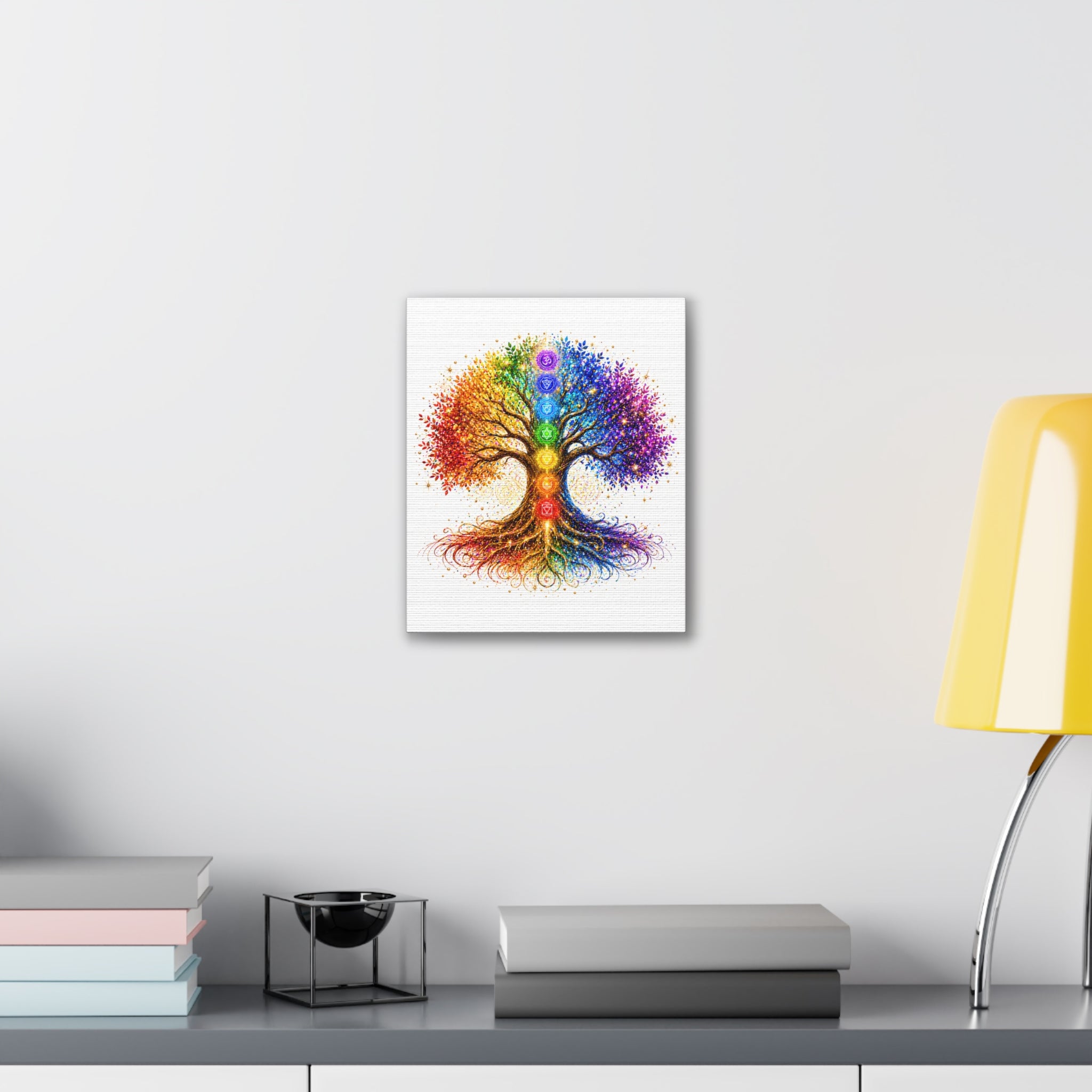Chakra Tree Canvas Wall Art — Rainbow Spiritual Yoga Decor