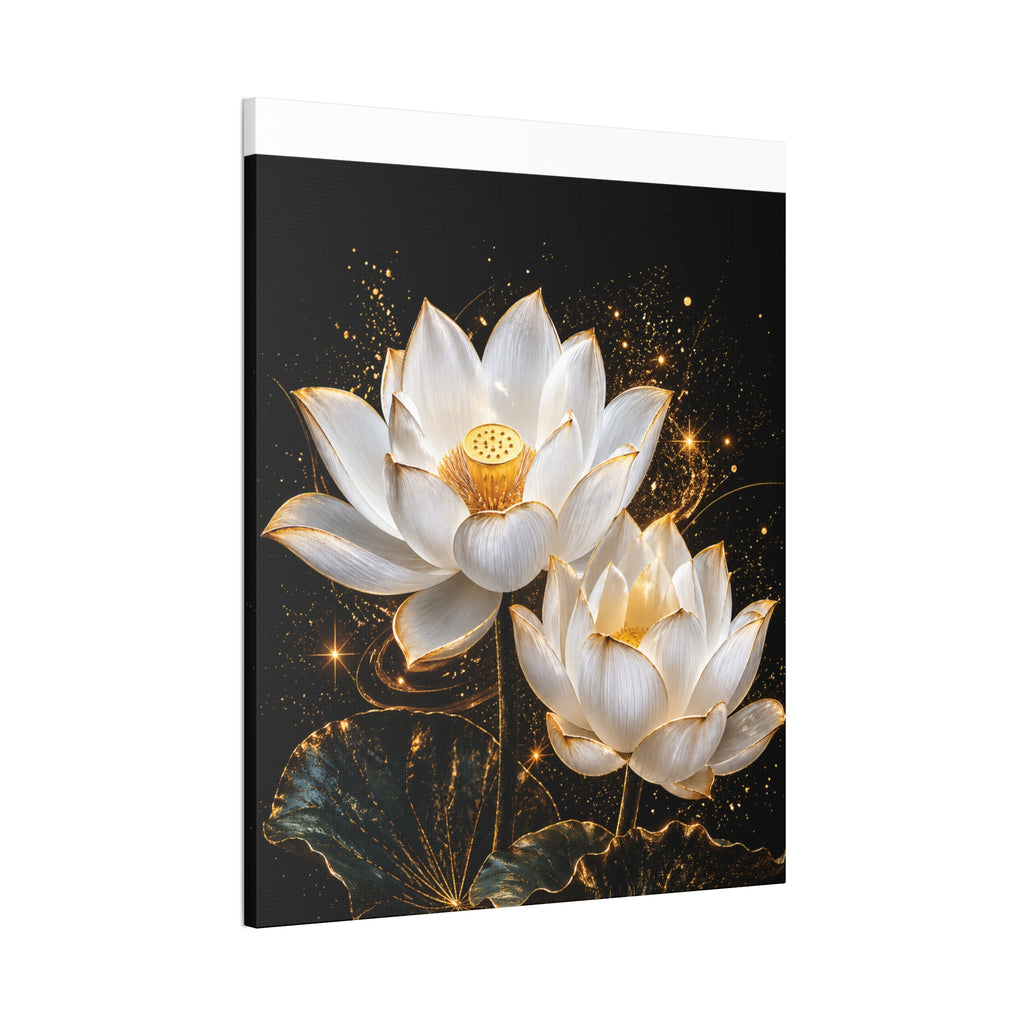 Golden Lotus Canvas Print