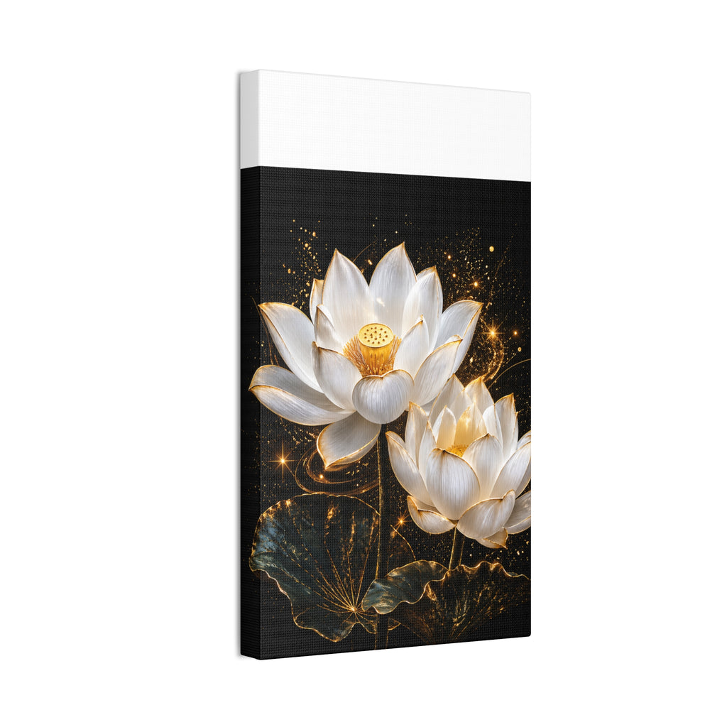 Golden Lotus Canvas Print