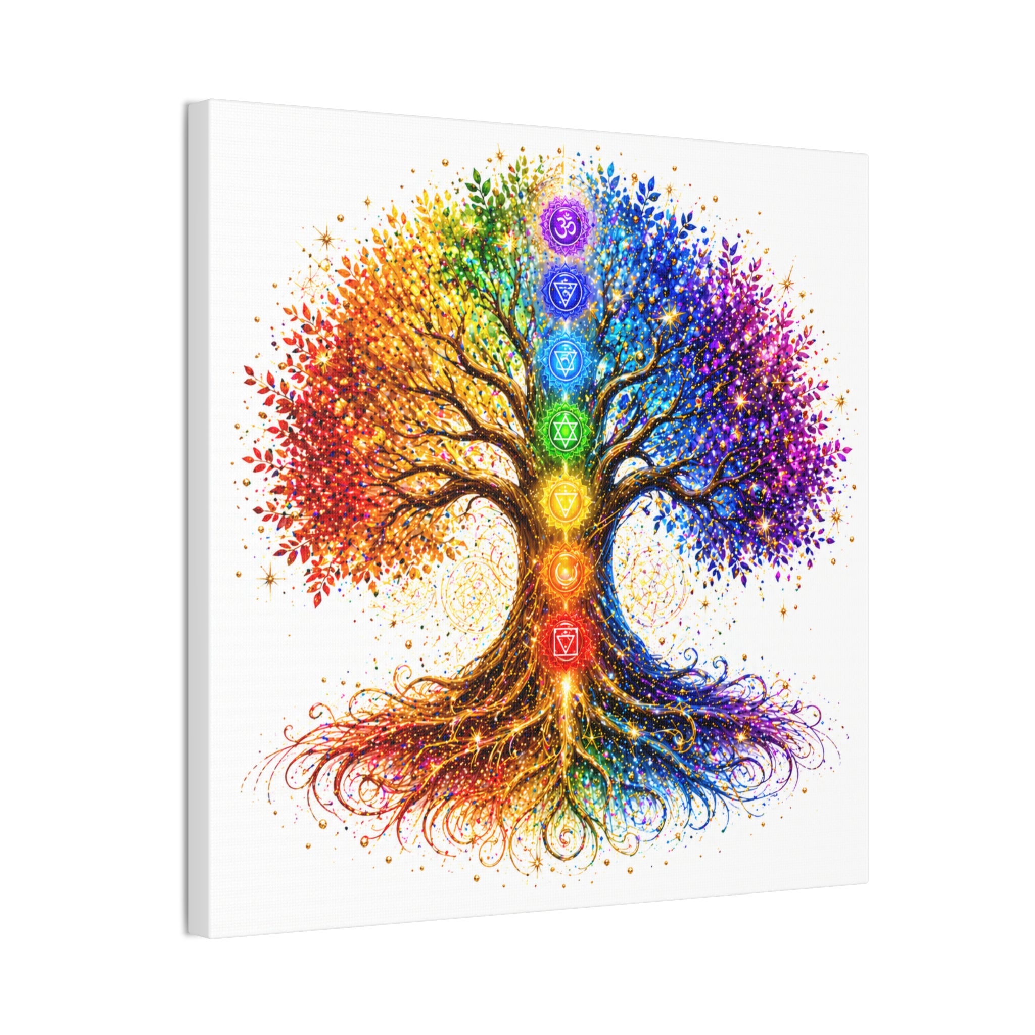 Chakra Tree Canvas Wall Art — Rainbow Spiritual Yoga Decor