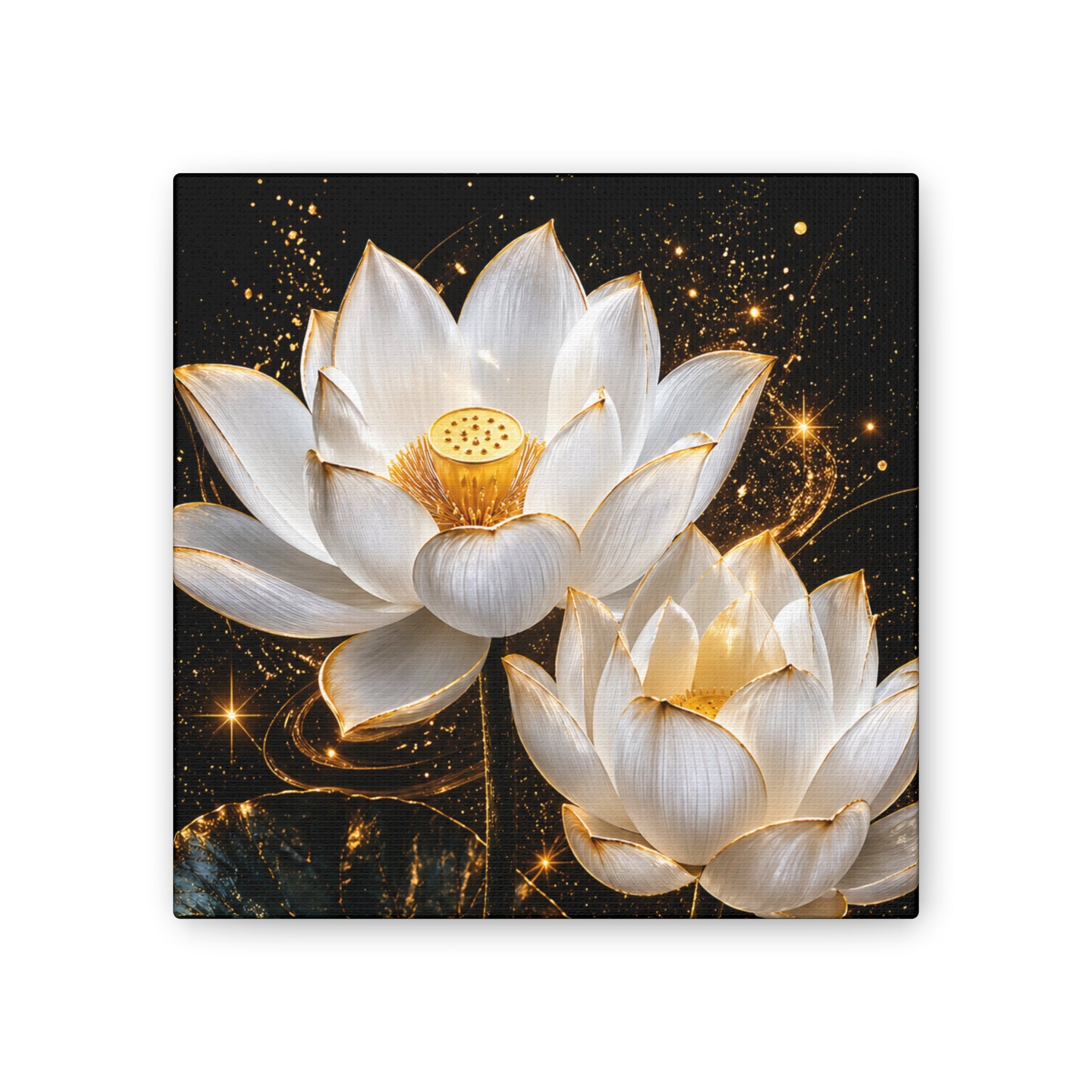 Golden Lotus Canvas Print