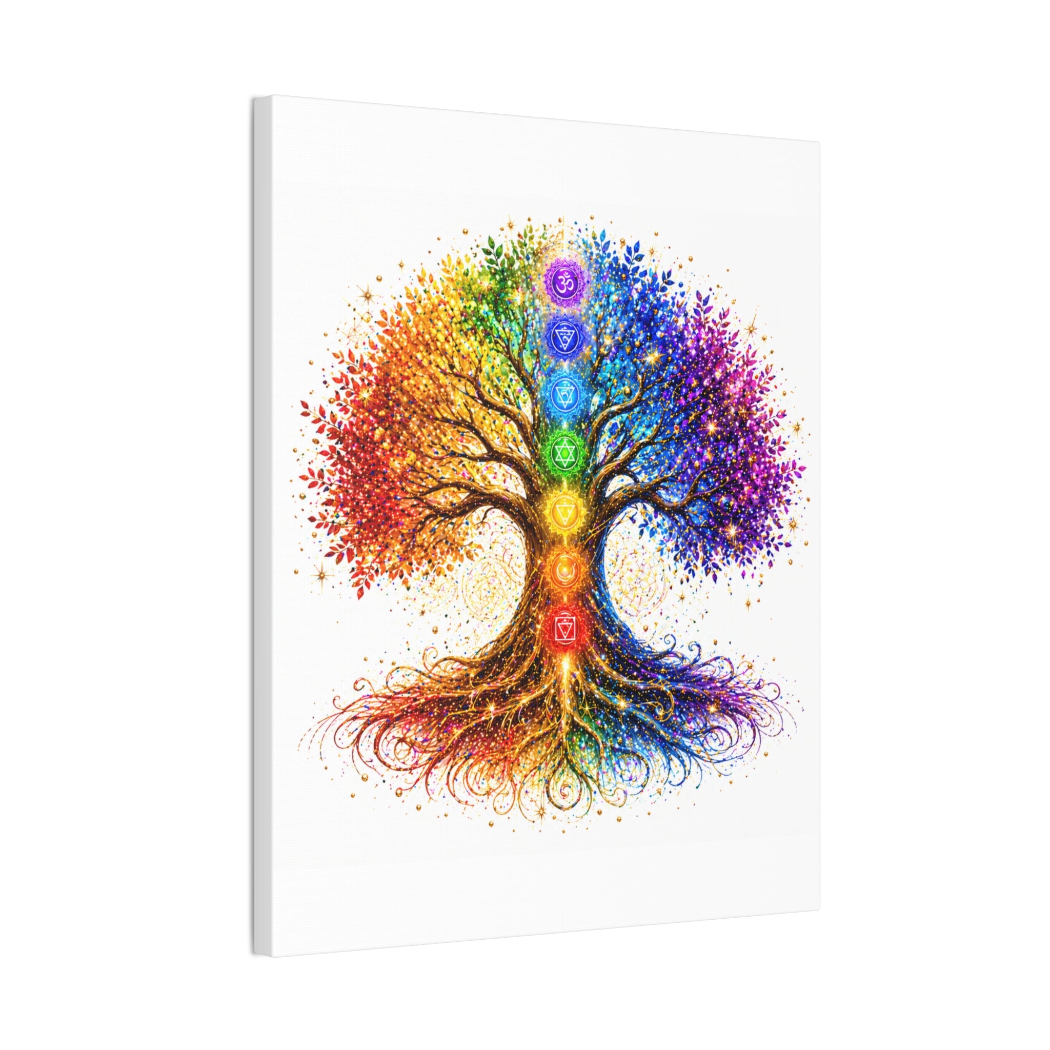 Chakra Tree Canvas Wall Art — Rainbow Spiritual Yoga Decor