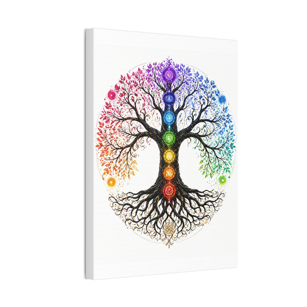 Chakra Tree of Life Canvas Art — Rainbow Chakra Wall Print