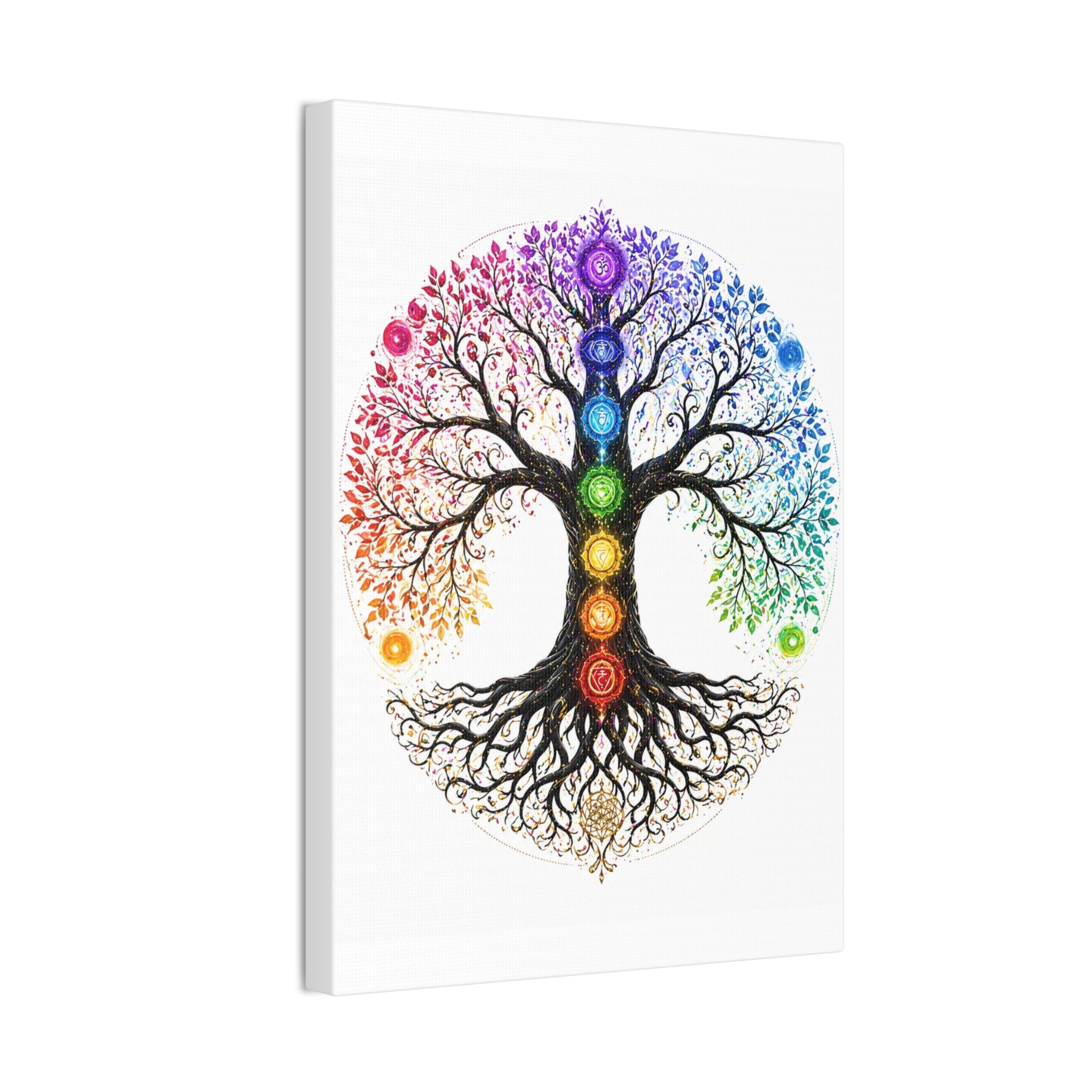 Chakra Tree of Life Canvas Art — Rainbow Chakra Wall Print