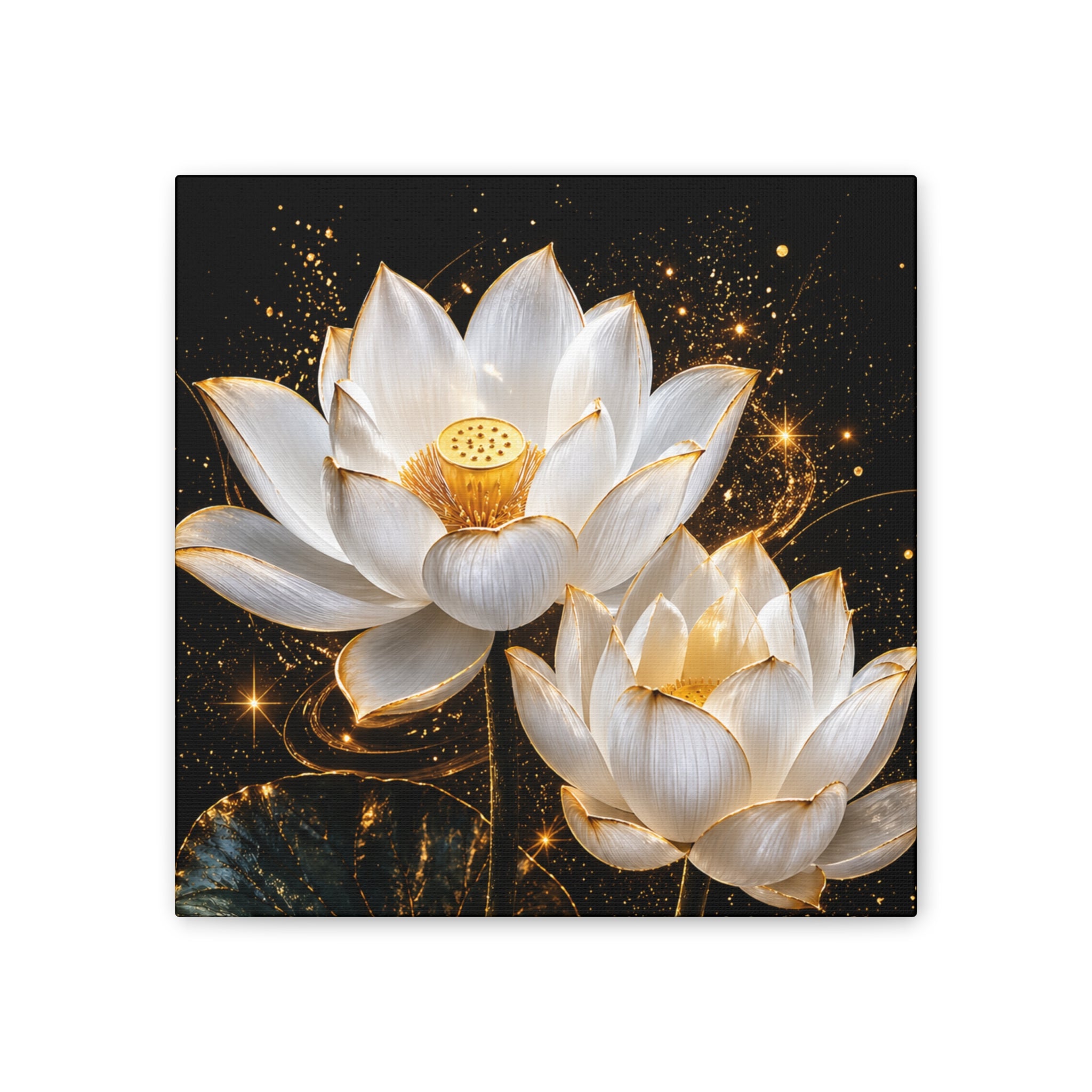 Golden Lotus Canvas Print