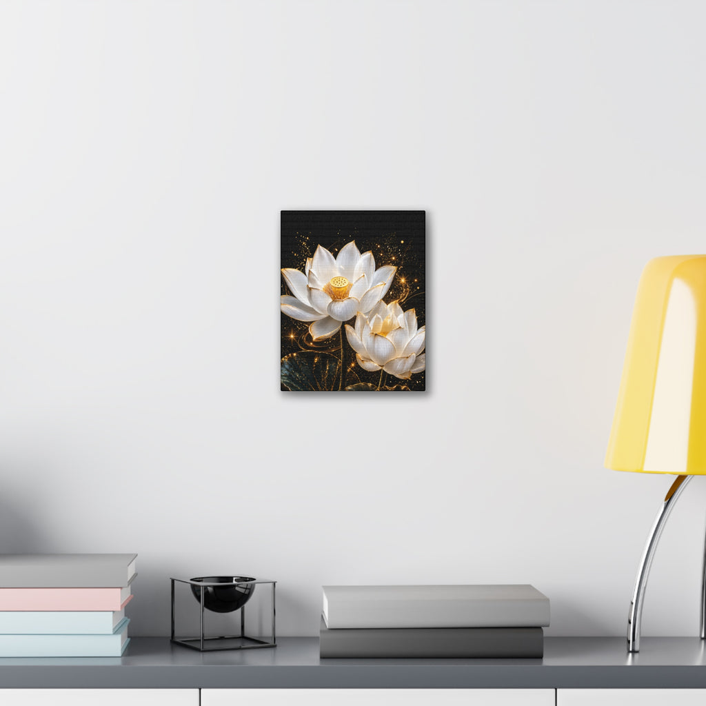 Golden Lotus Canvas Print