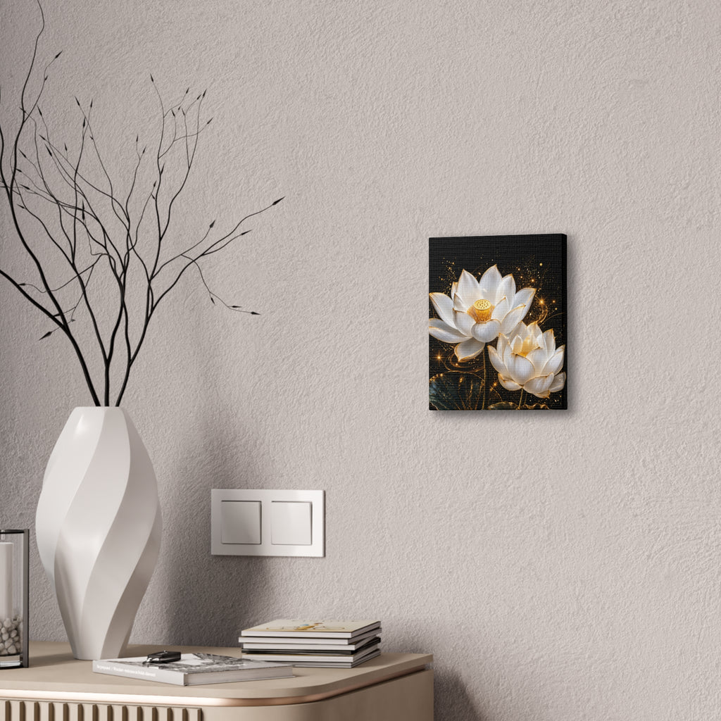 Golden Lotus Canvas Print
