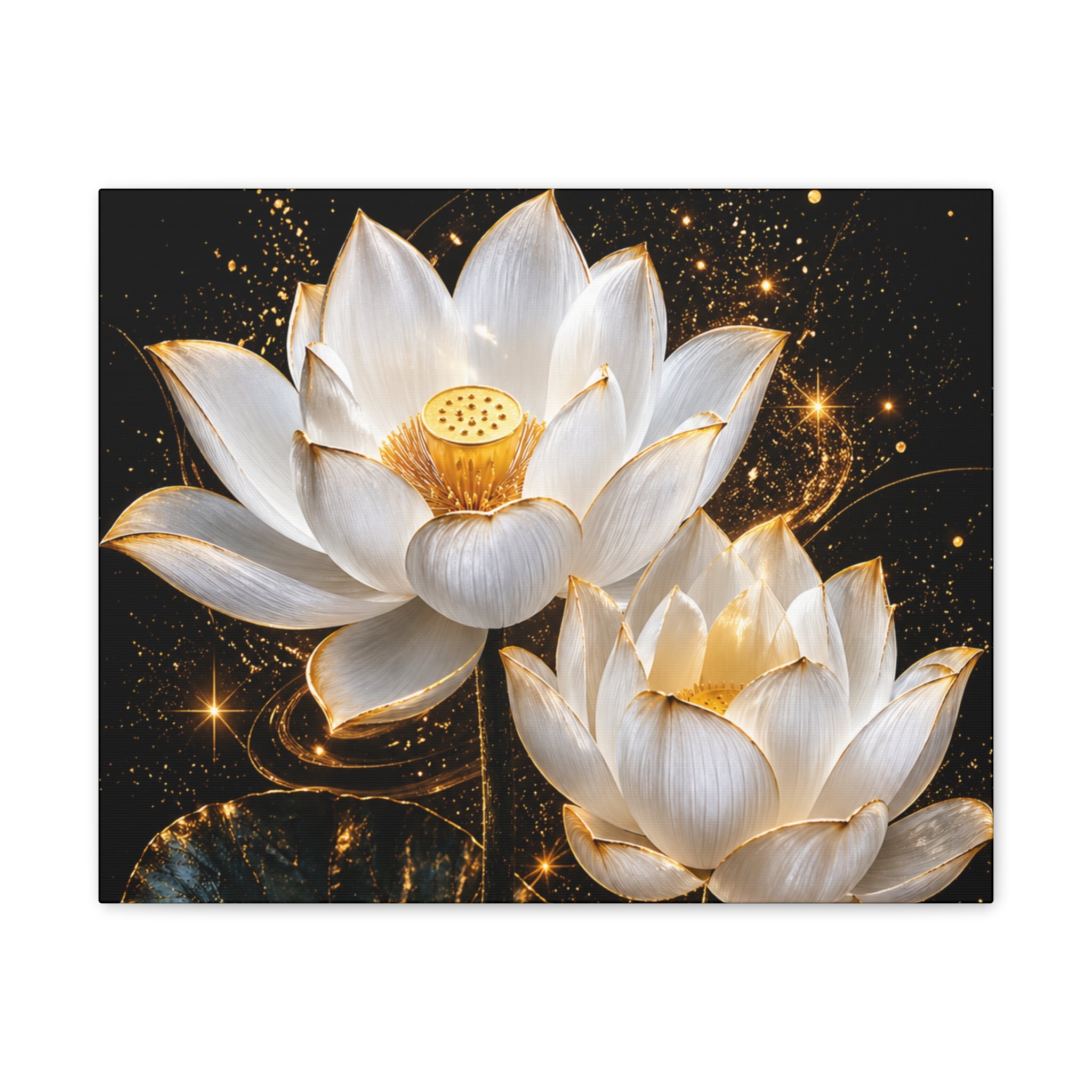 Golden Lotus Canvas Print
