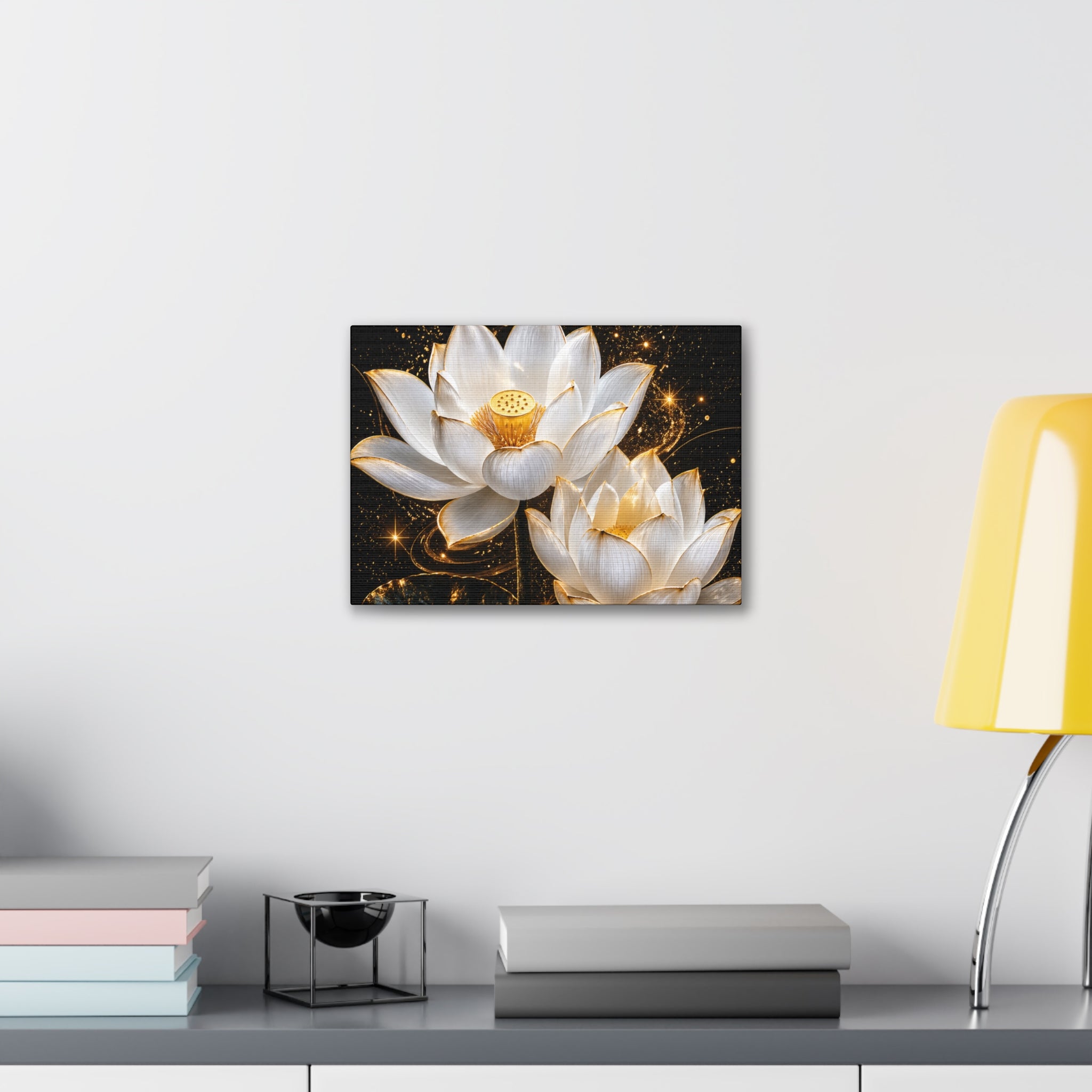 Golden Lotus Canvas Print