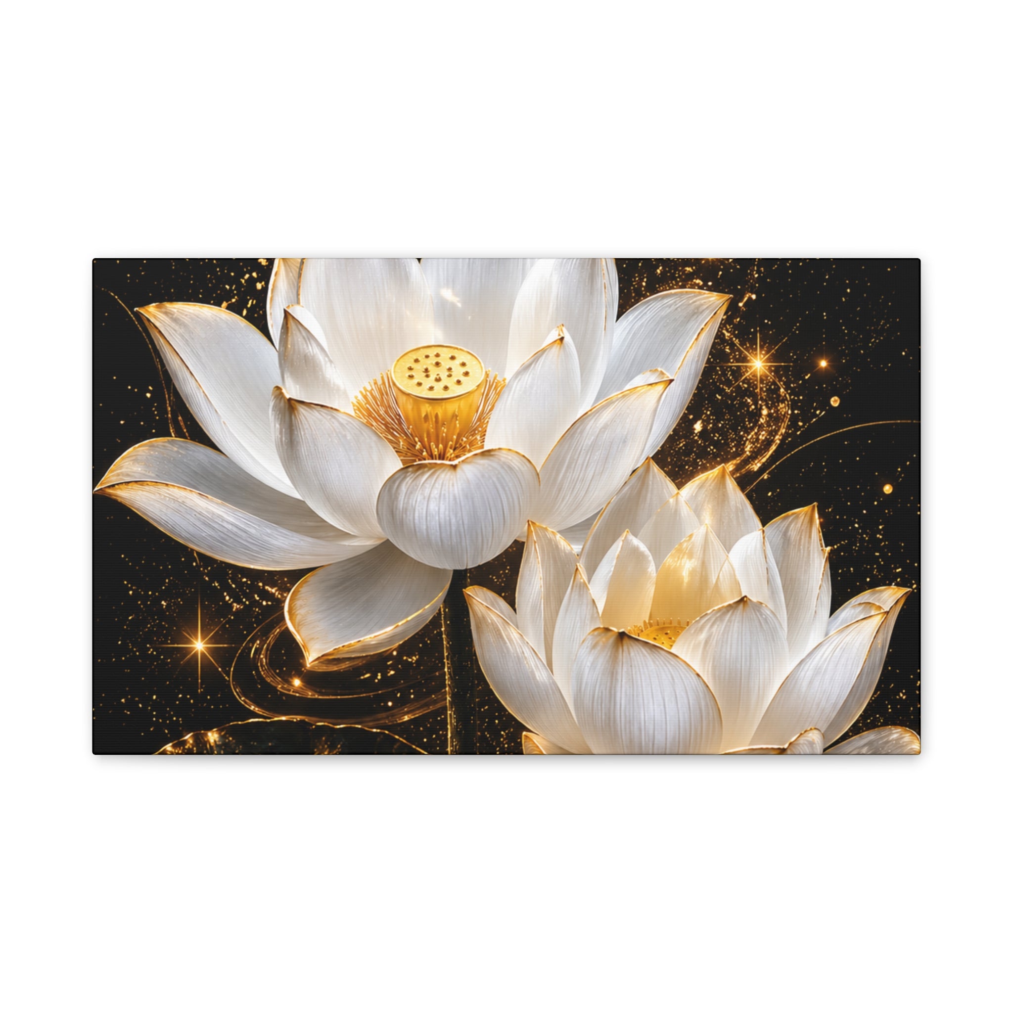 Golden Lotus Canvas Print