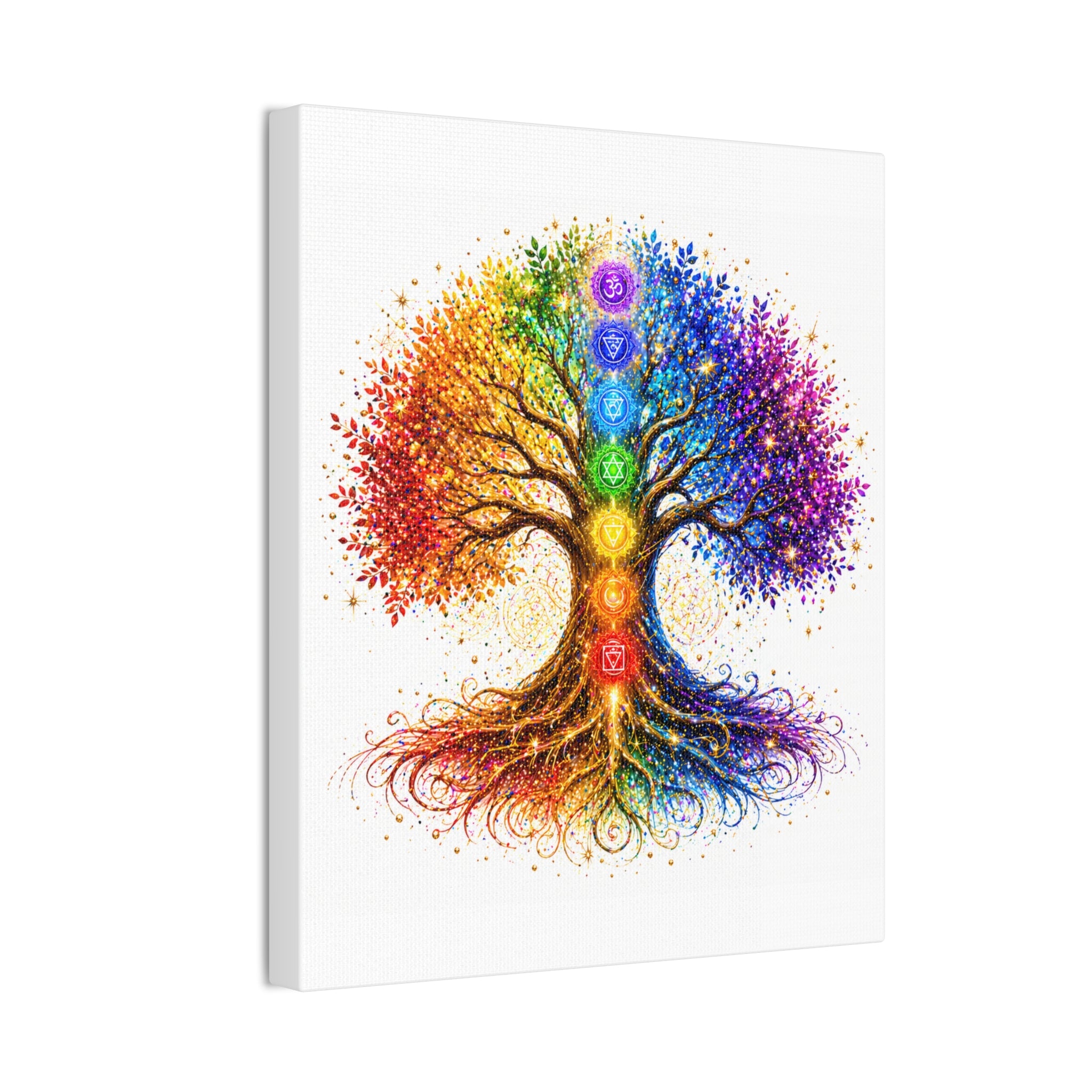 Chakra Tree Canvas Wall Art — Rainbow Spiritual Yoga Decor