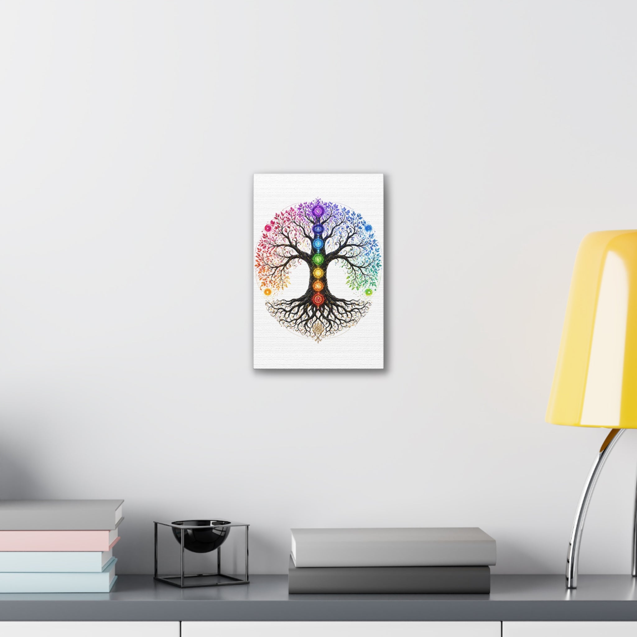 Chakra Tree of Life Canvas Art — Rainbow Chakra Wall Print
