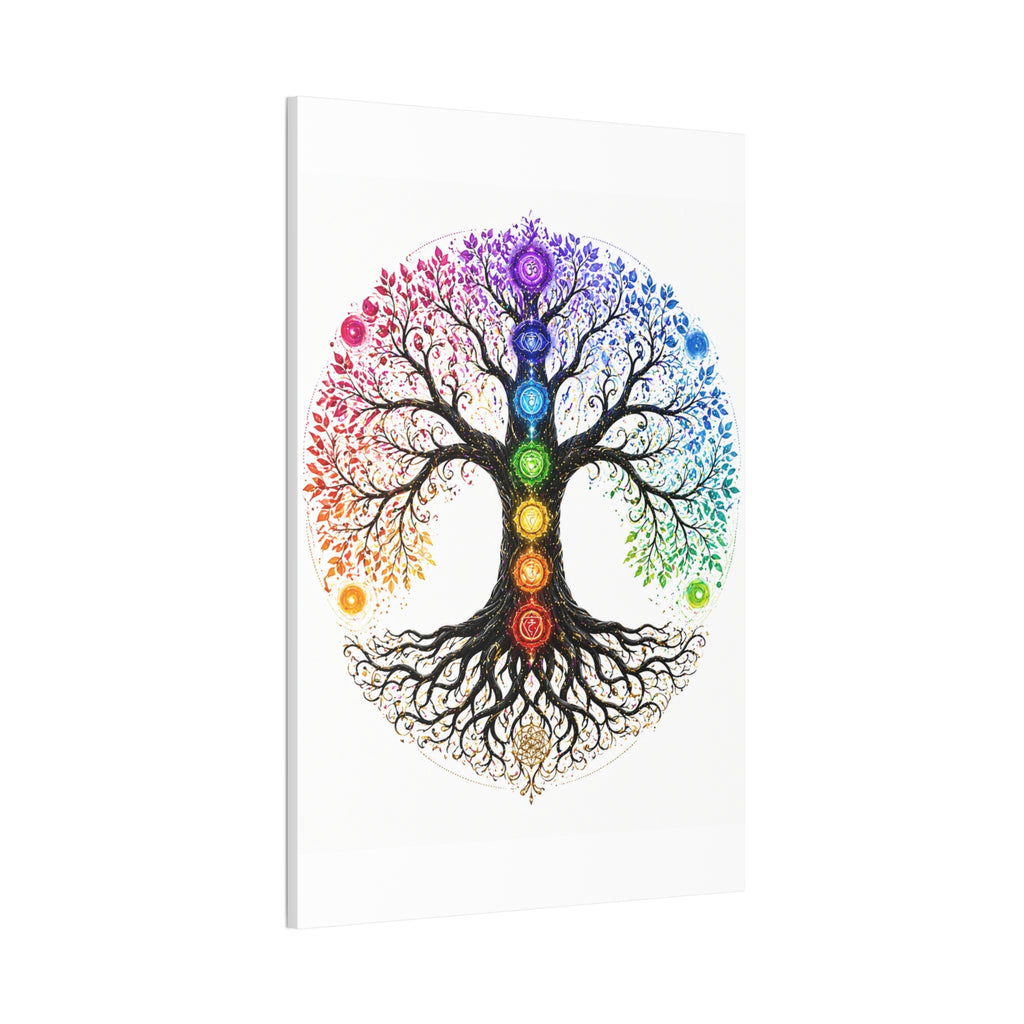 Chakra Tree of Life Canvas Art — Rainbow Chakra Wall Print