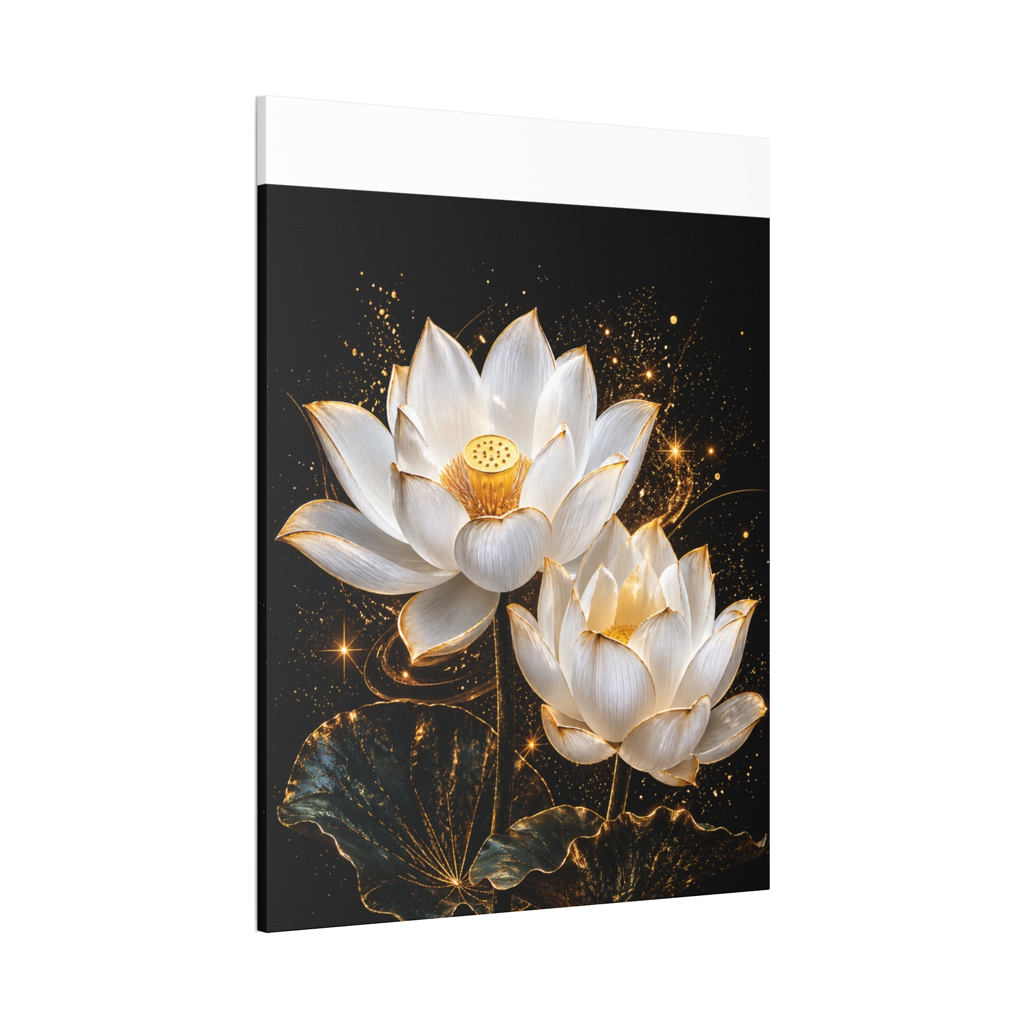 Golden Lotus Canvas Print