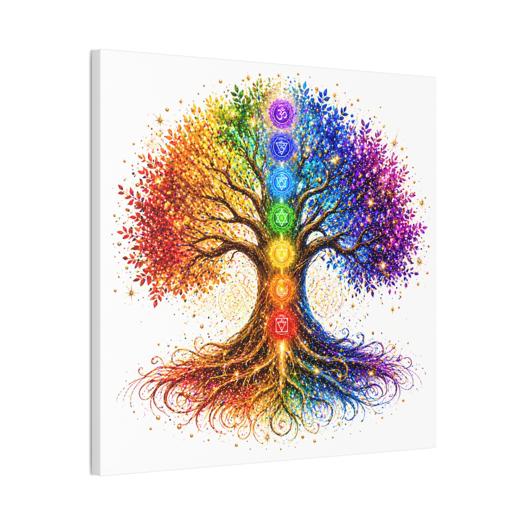 Chakra Tree Canvas Wall Art — Rainbow Spiritual Yoga Decor