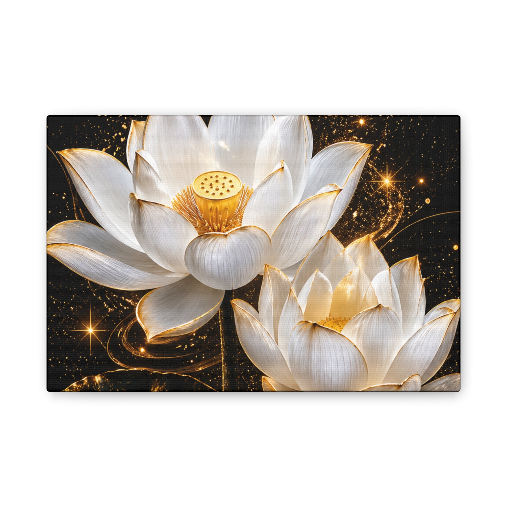 Golden Lotus Canvas Print