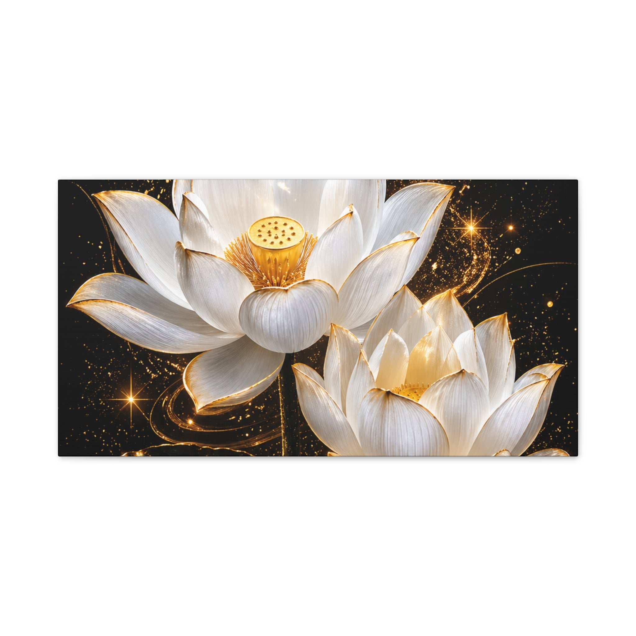 Golden Lotus Canvas Print