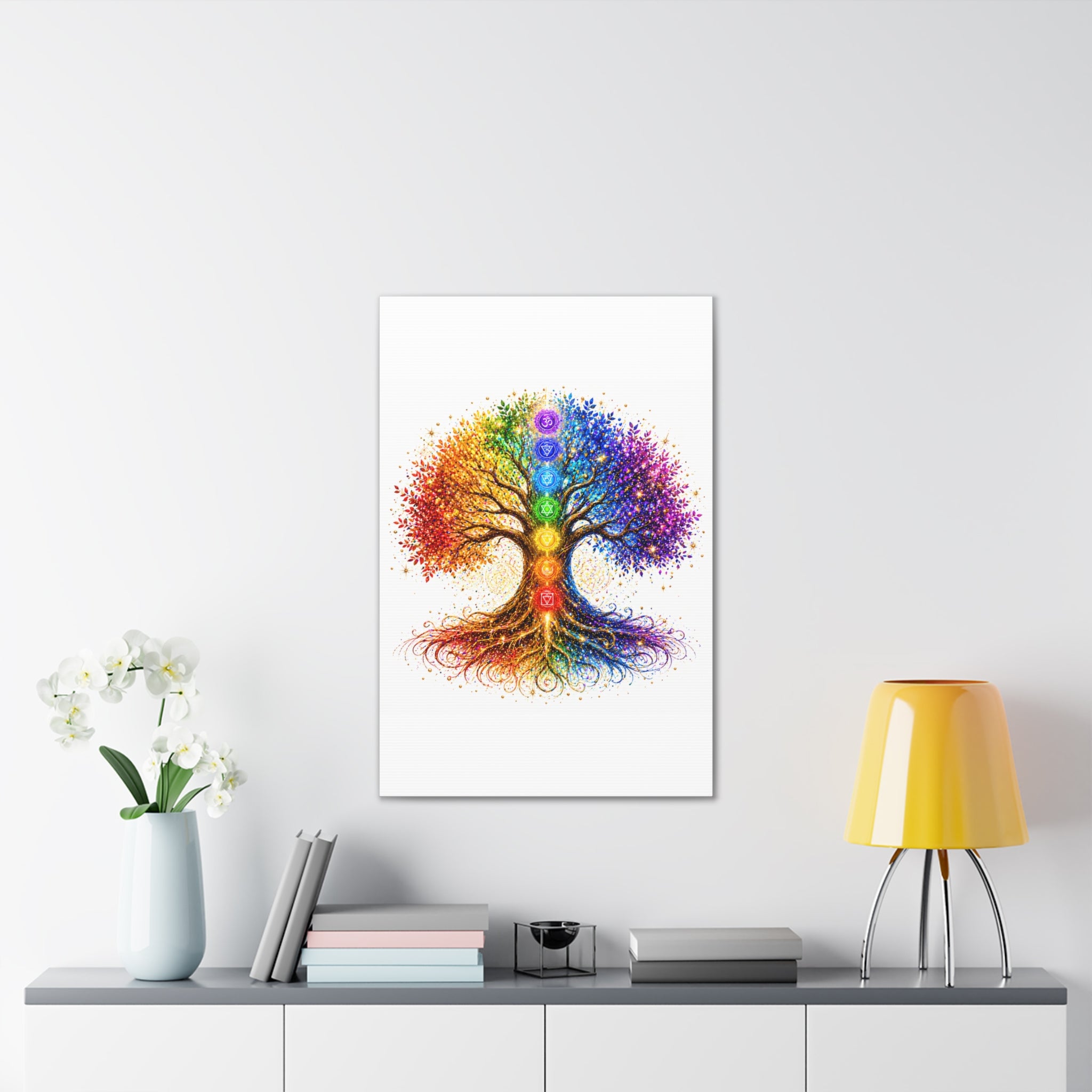 Chakra Tree Canvas Wall Art — Rainbow Spiritual Yoga Decor
