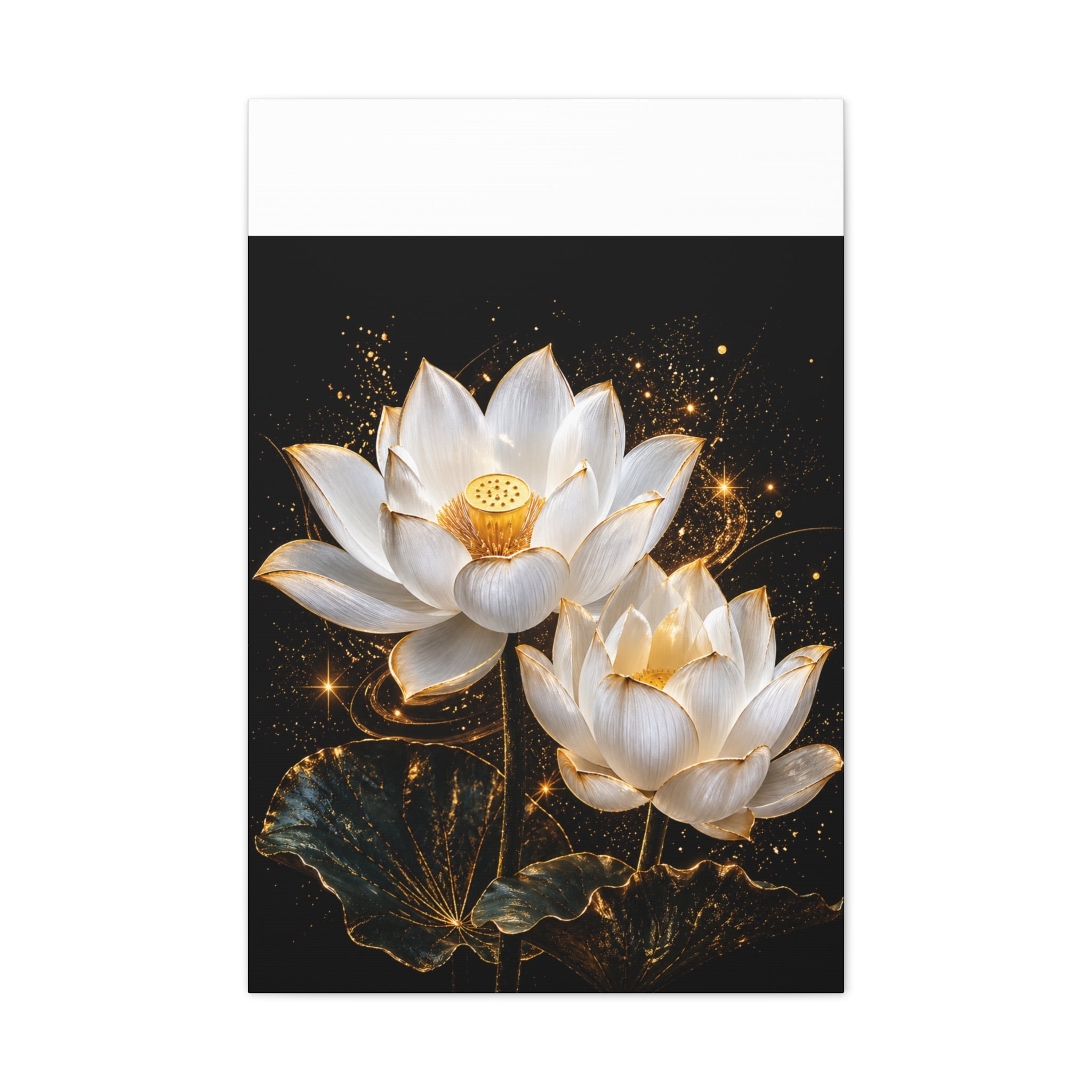 Golden Lotus Canvas Print