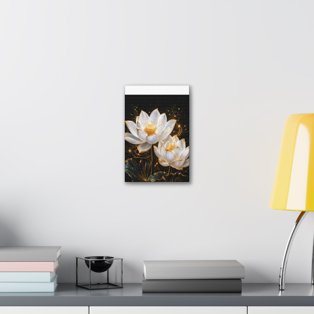 Golden Lotus Canvas Print