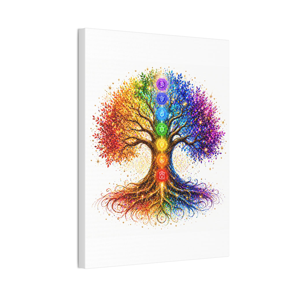 Chakra Tree Canvas Wall Art — Rainbow Spiritual Yoga Decor