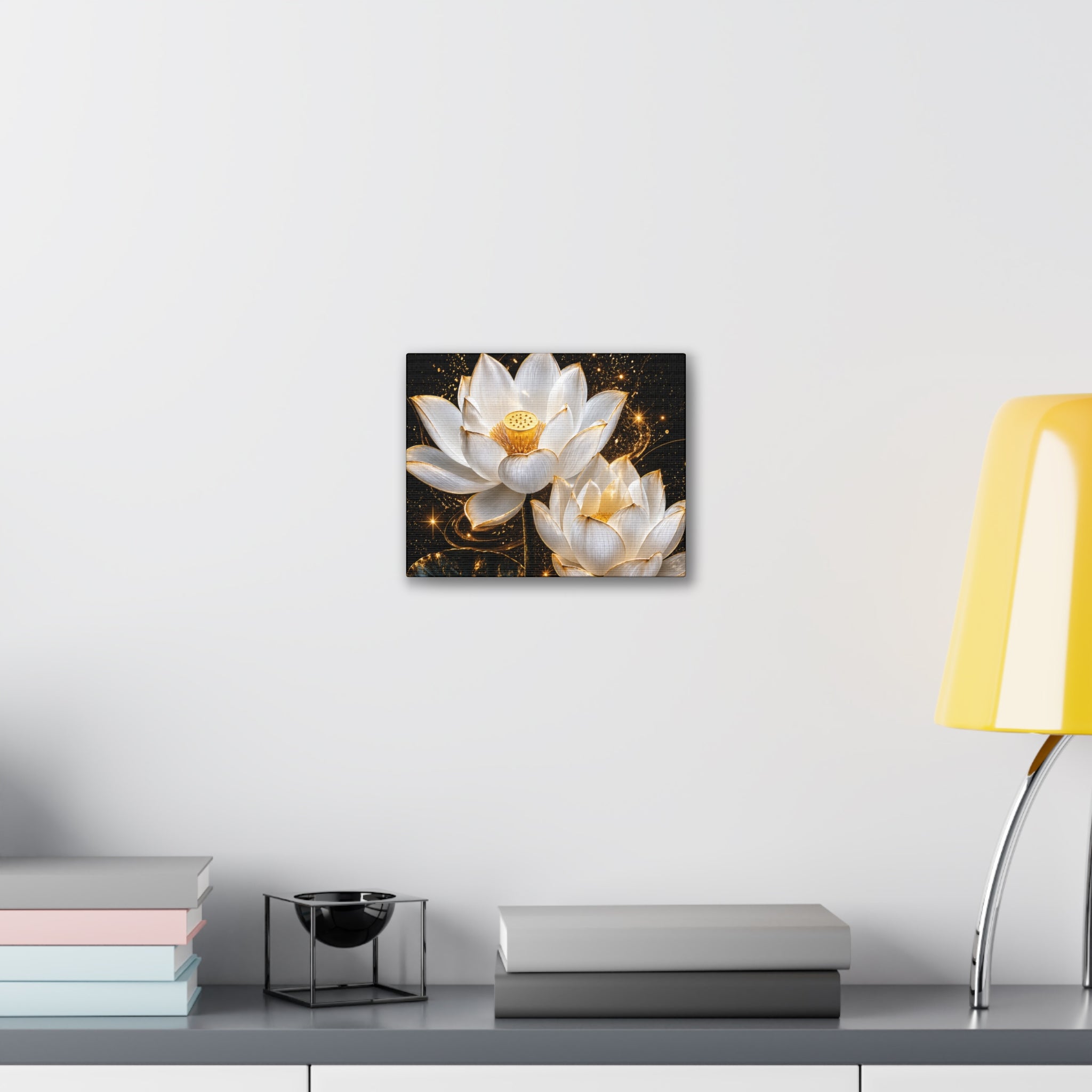 Golden Lotus Canvas Print
