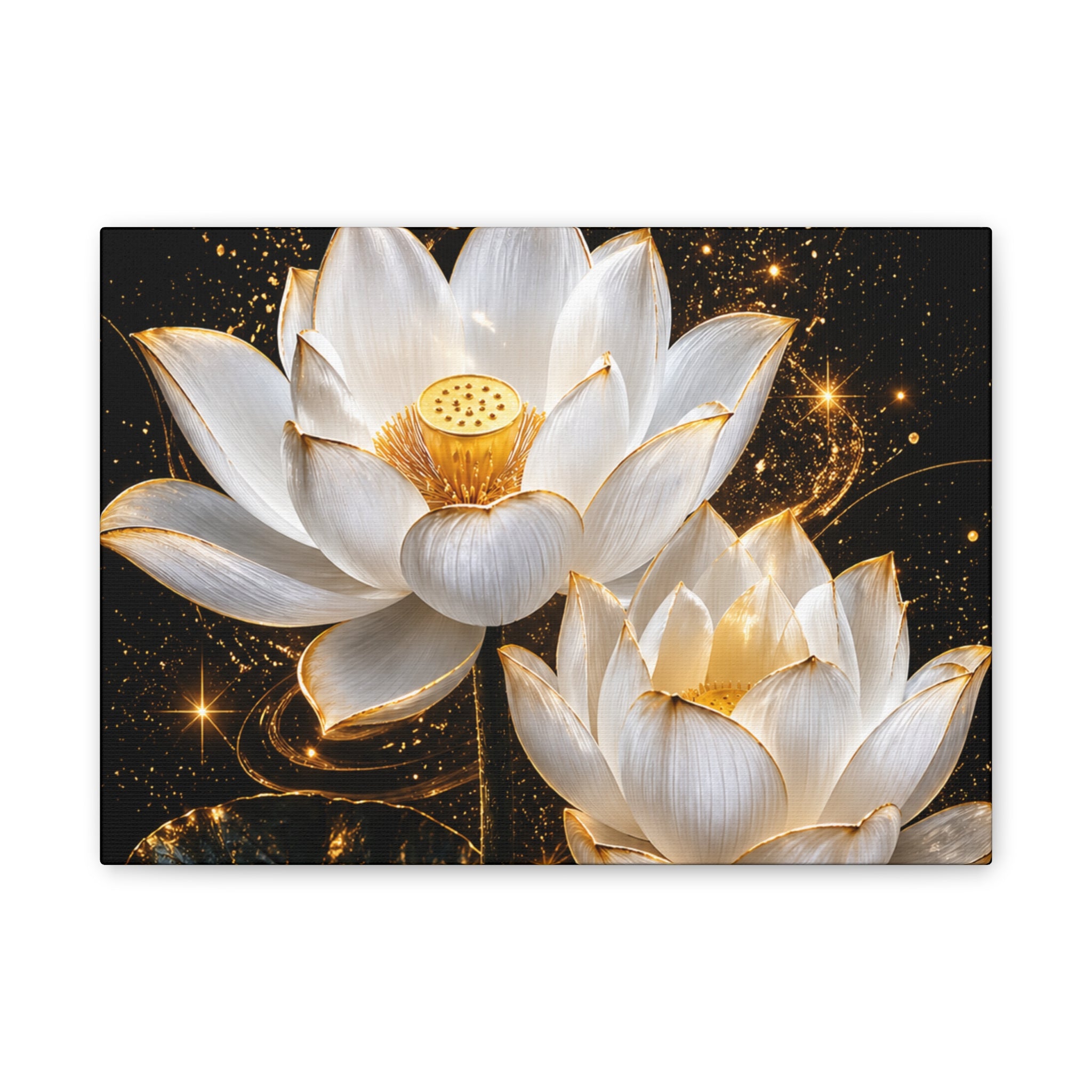 Golden Lotus Canvas Print