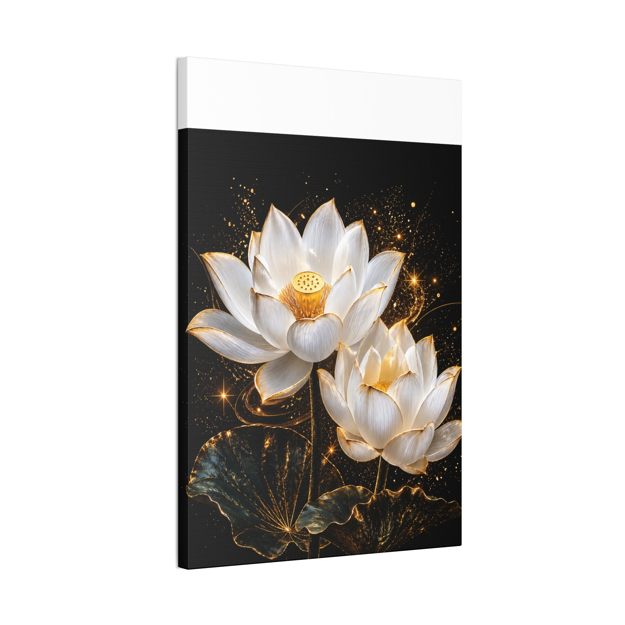 Golden Lotus Canvas Print