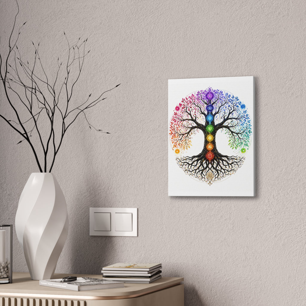 Chakra Tree of Life Canvas Art — Rainbow Chakra Wall Print