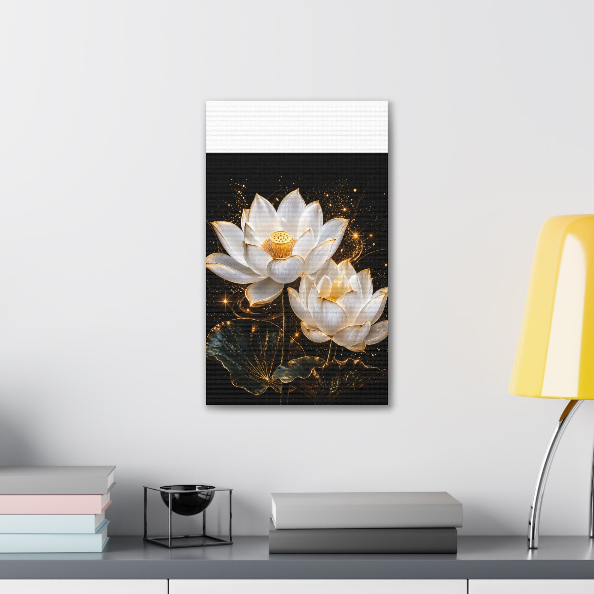 Golden Lotus Canvas Print