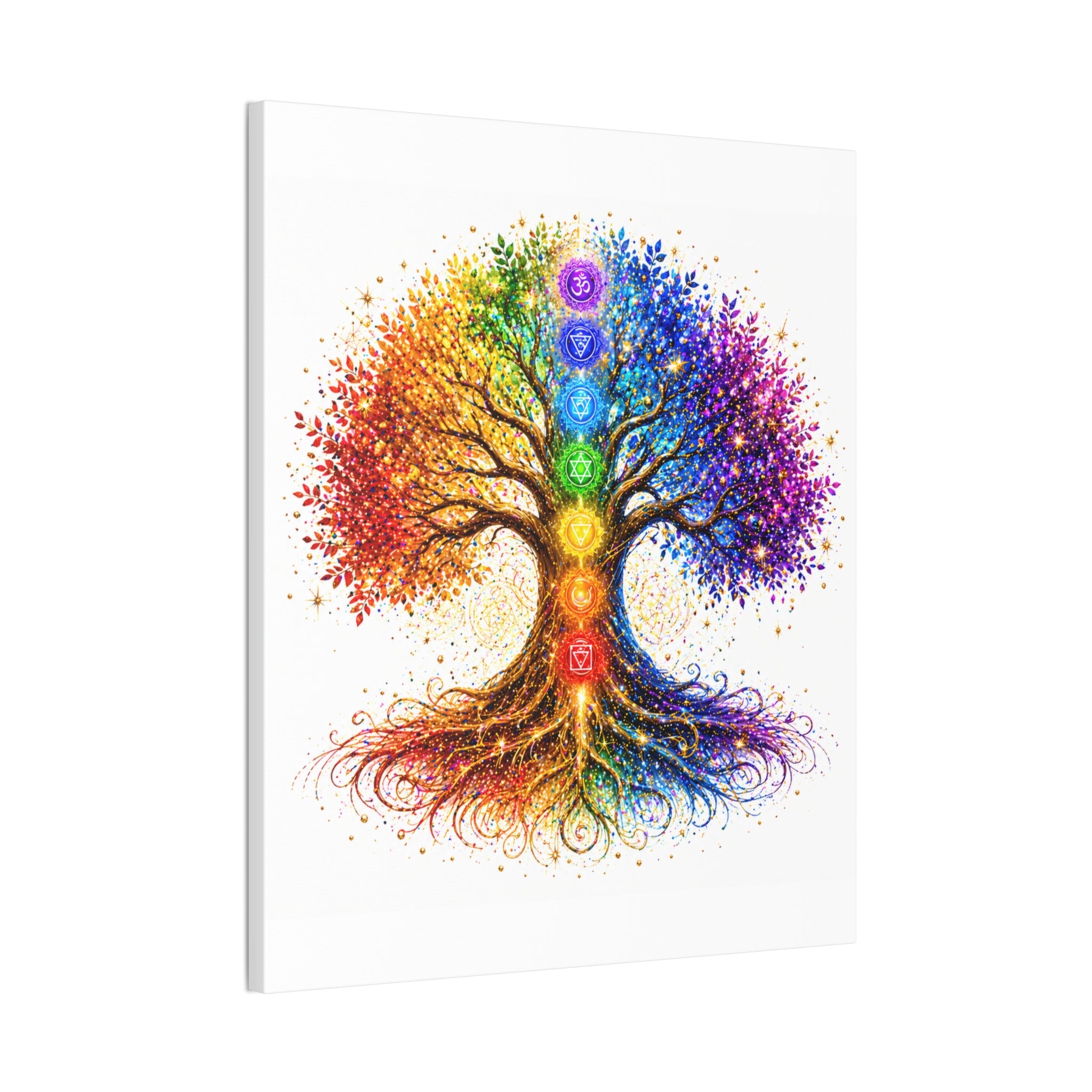 Chakra Tree Canvas Wall Art — Rainbow Spiritual Yoga Decor