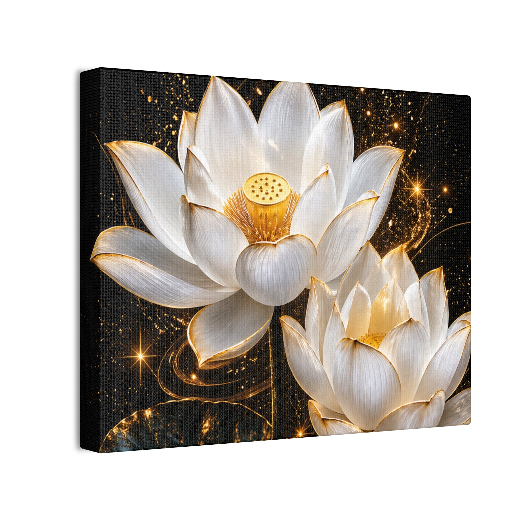 Golden Lotus Canvas Print