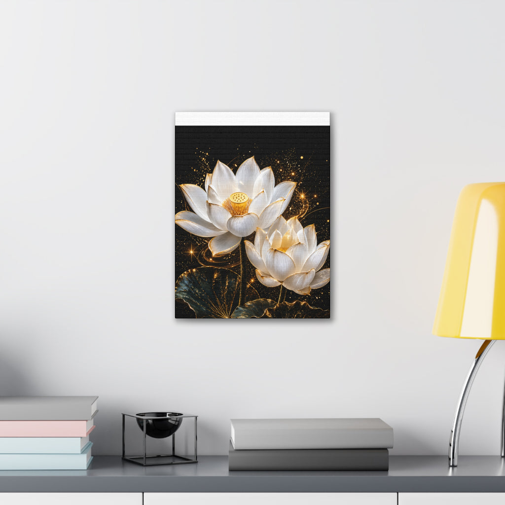 Golden Lotus Canvas Print
