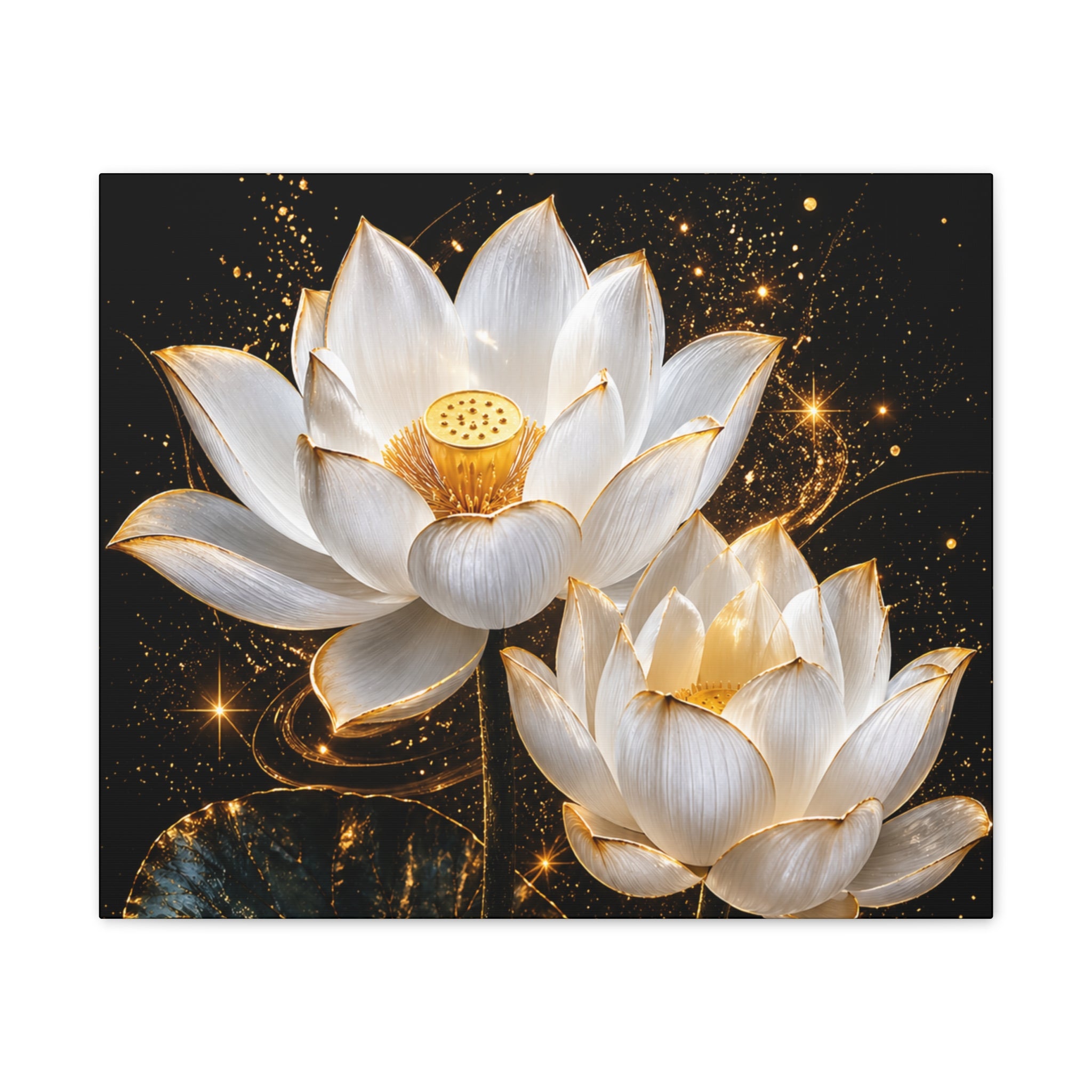 Golden Lotus Canvas Print