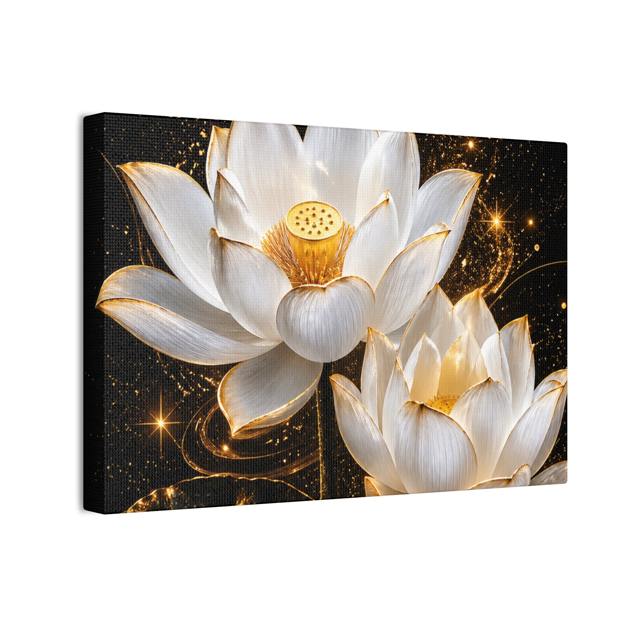 Golden Lotus Canvas Print