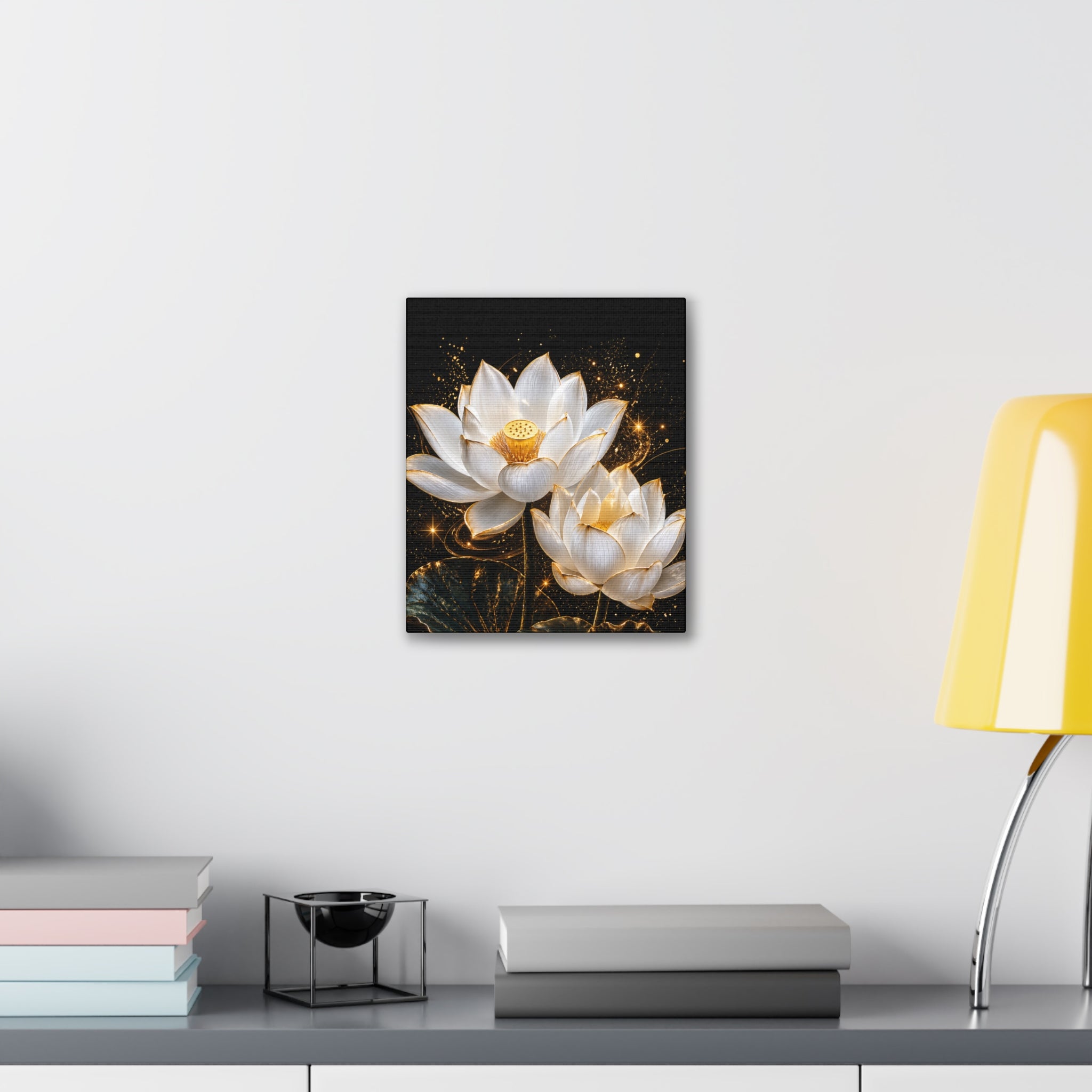 Golden Lotus Canvas Print