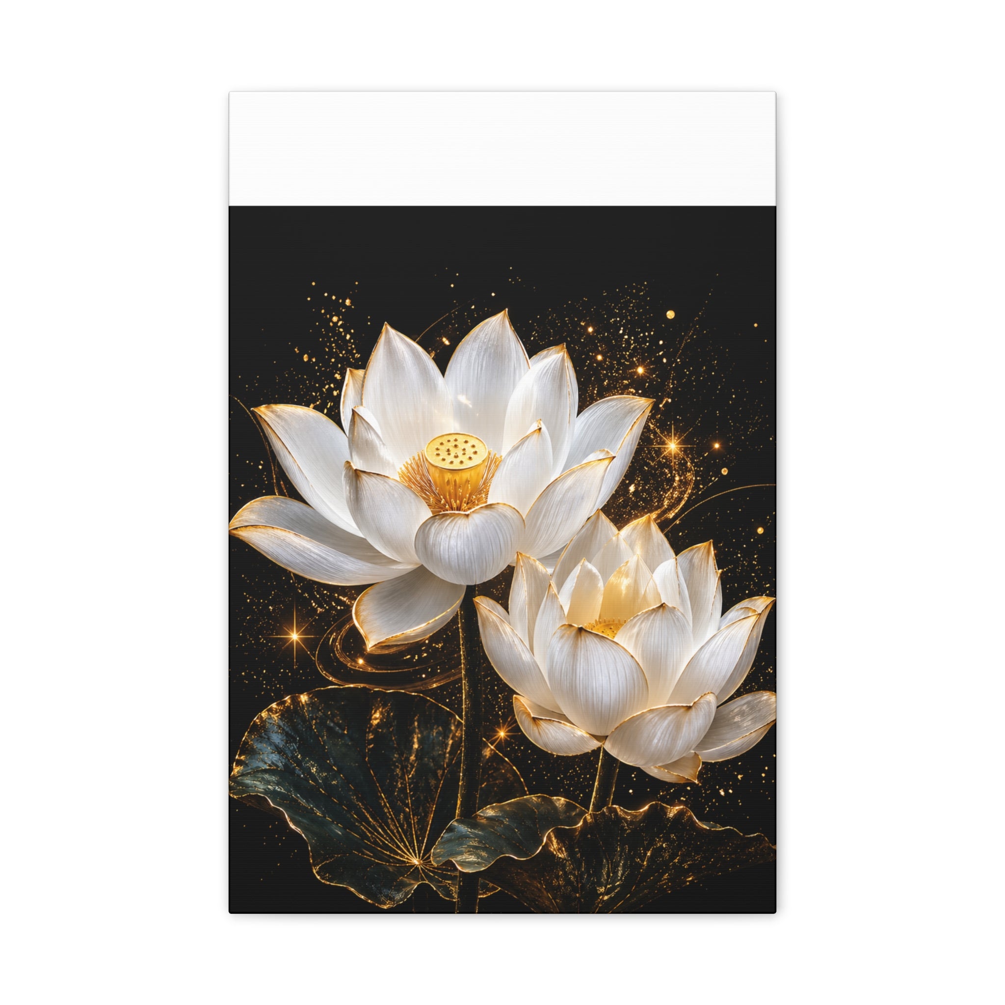 Golden Lotus Canvas Print