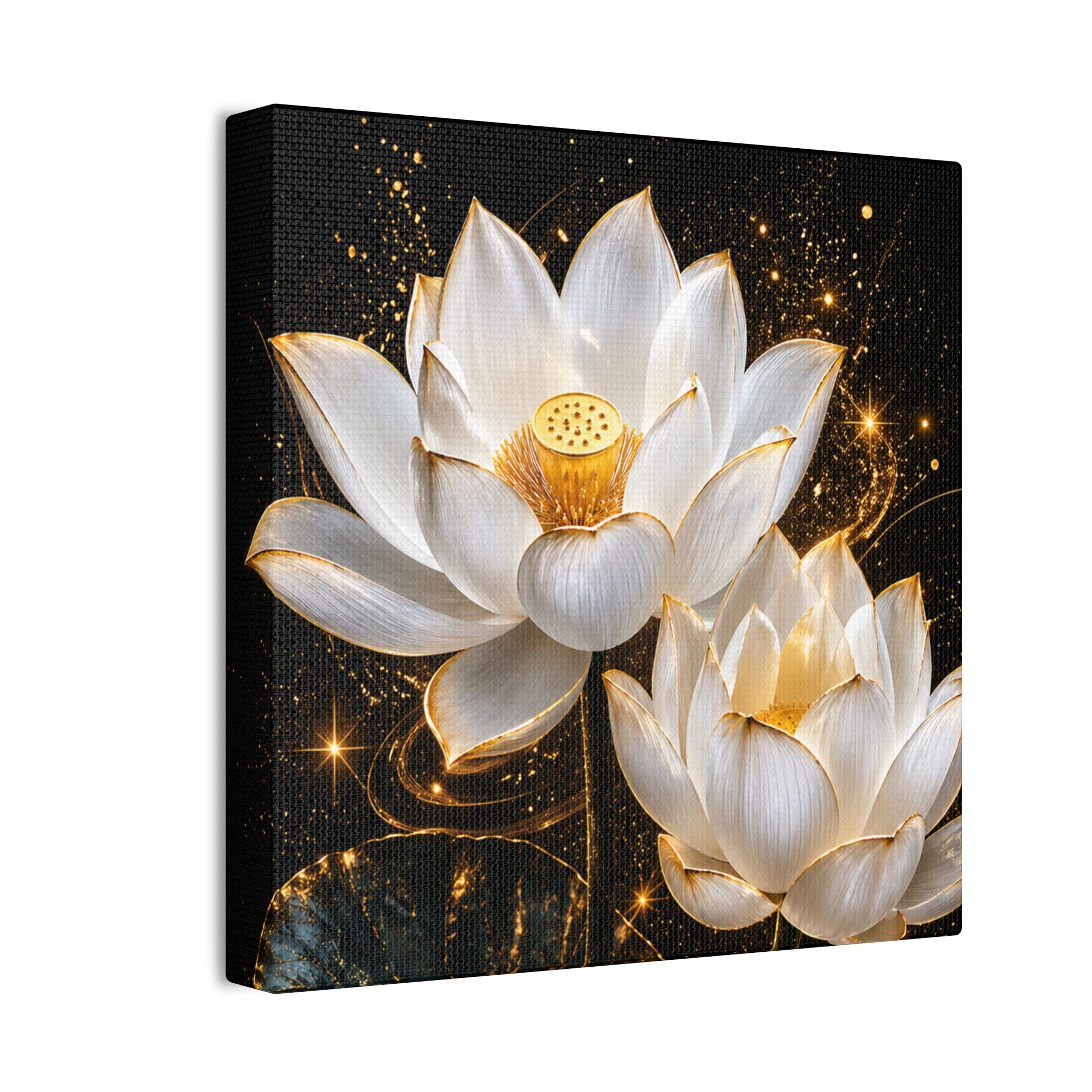 Golden Lotus Canvas Print