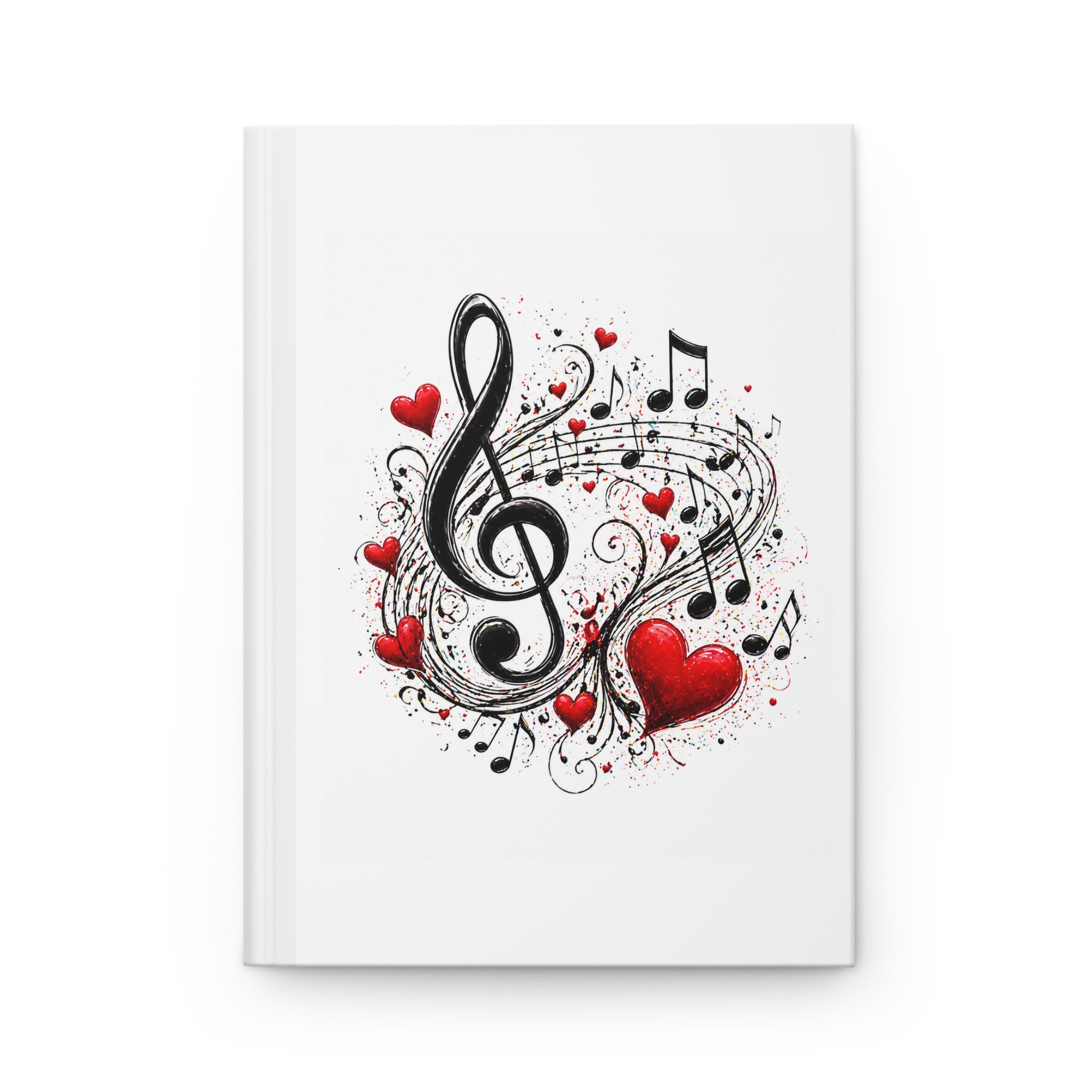 Music Heart Hardcover Journal — Love & Melody Notebook