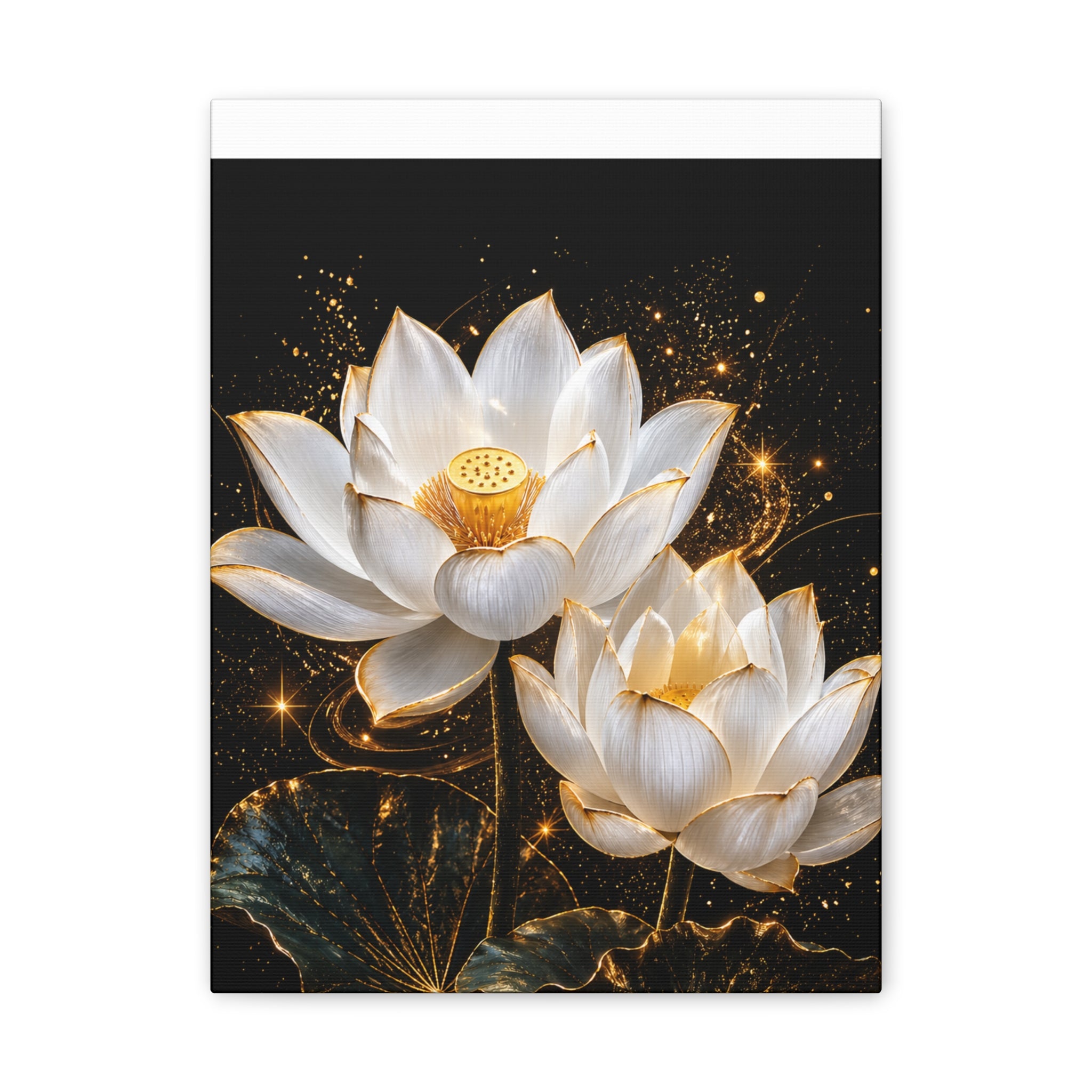 Golden Lotus Canvas Print
